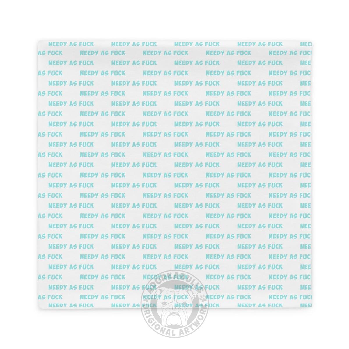 "Adopt A Personal Stalker" English Bulldog Pillow Case | Red & White Colored