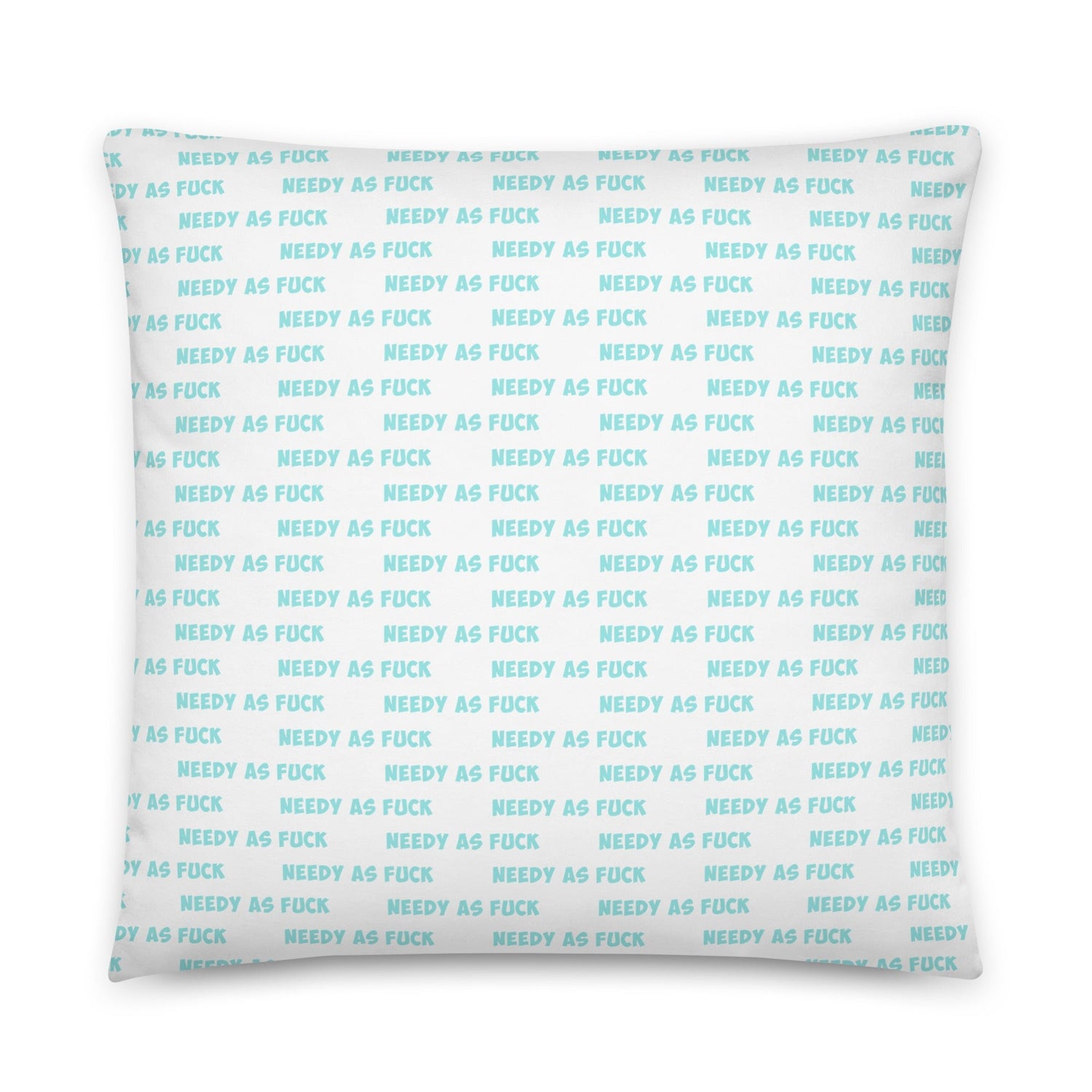 "Adopt A Personal Stalker" English Bulldog Throw Pillow | Fawn & White Colored