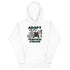 "Adopt A Personal Stalker" English Bulldog Unisex Hoodie | B&W Colored with in Wheelchair