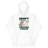 "Adopt A Personal Stalker" English Bulldog Unisex Hoodie | White & Black Colored