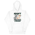 "Adopt A Personal Stalker" English Bulldog Unisex Hoodie | White & Red Colored