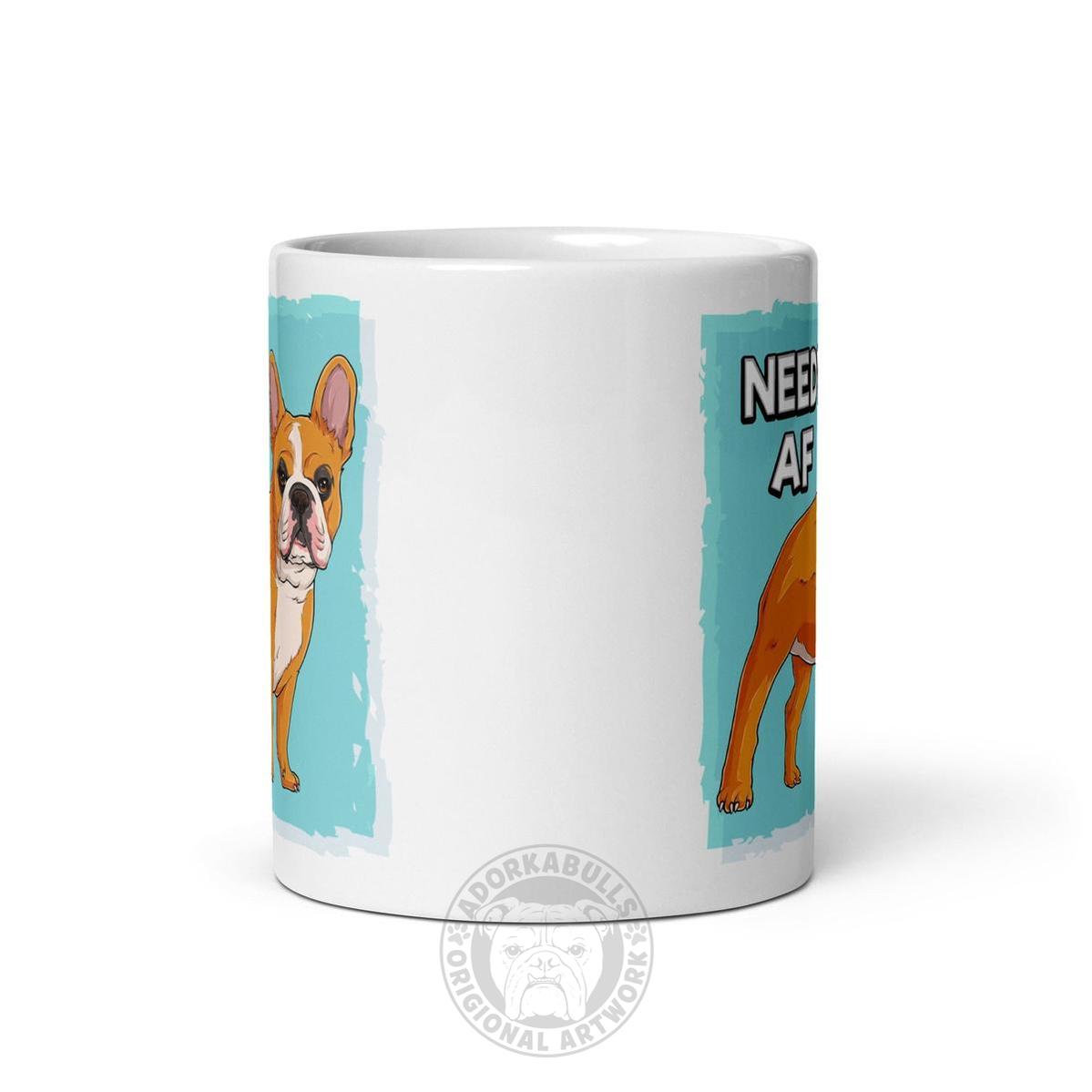 "Adopt A Personal Stalker" French Bulldog Mug | Red & White Colored