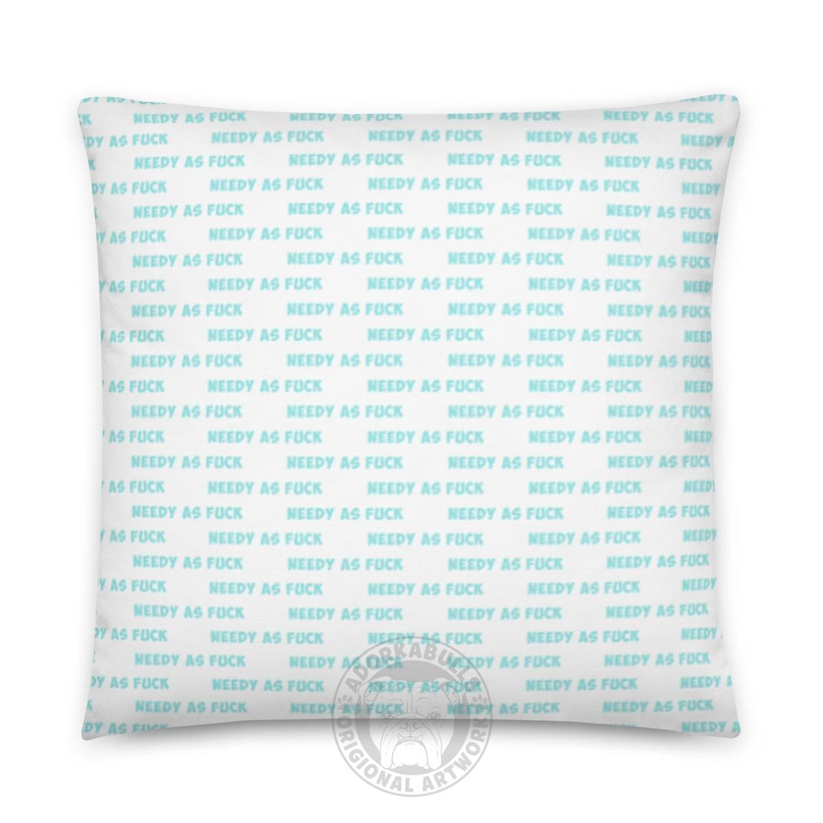 "Adopt A Personal Stalker" French Bulldog Throw Pillow | B&W Colored