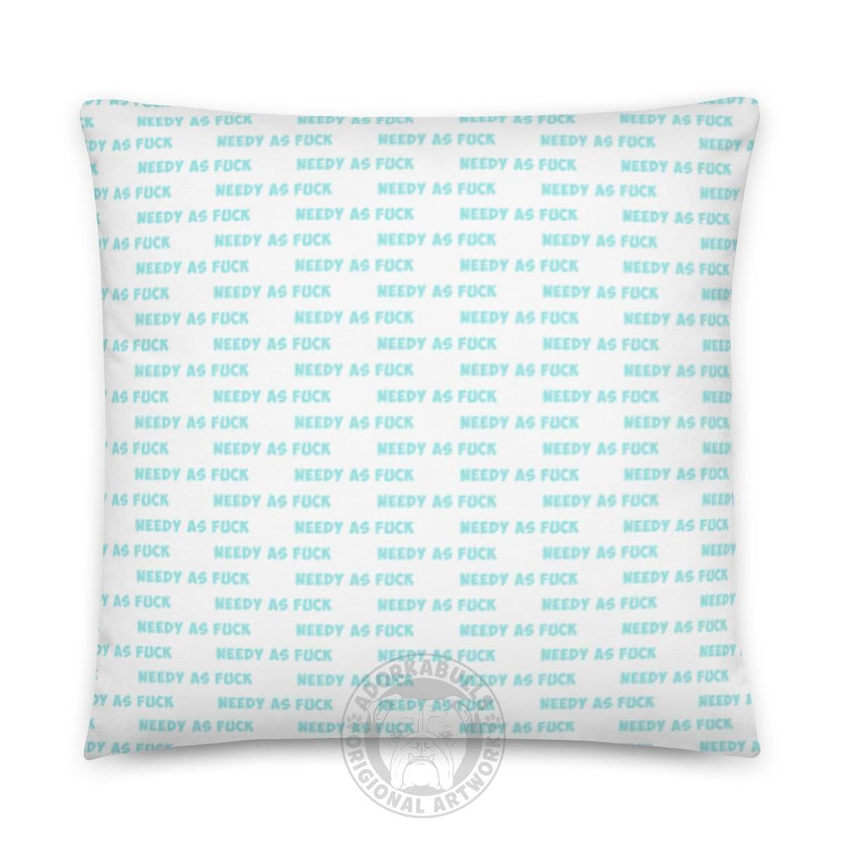 "Adopt A Personal Stalker" French Bulldog Throw Pillow | B&W Colored