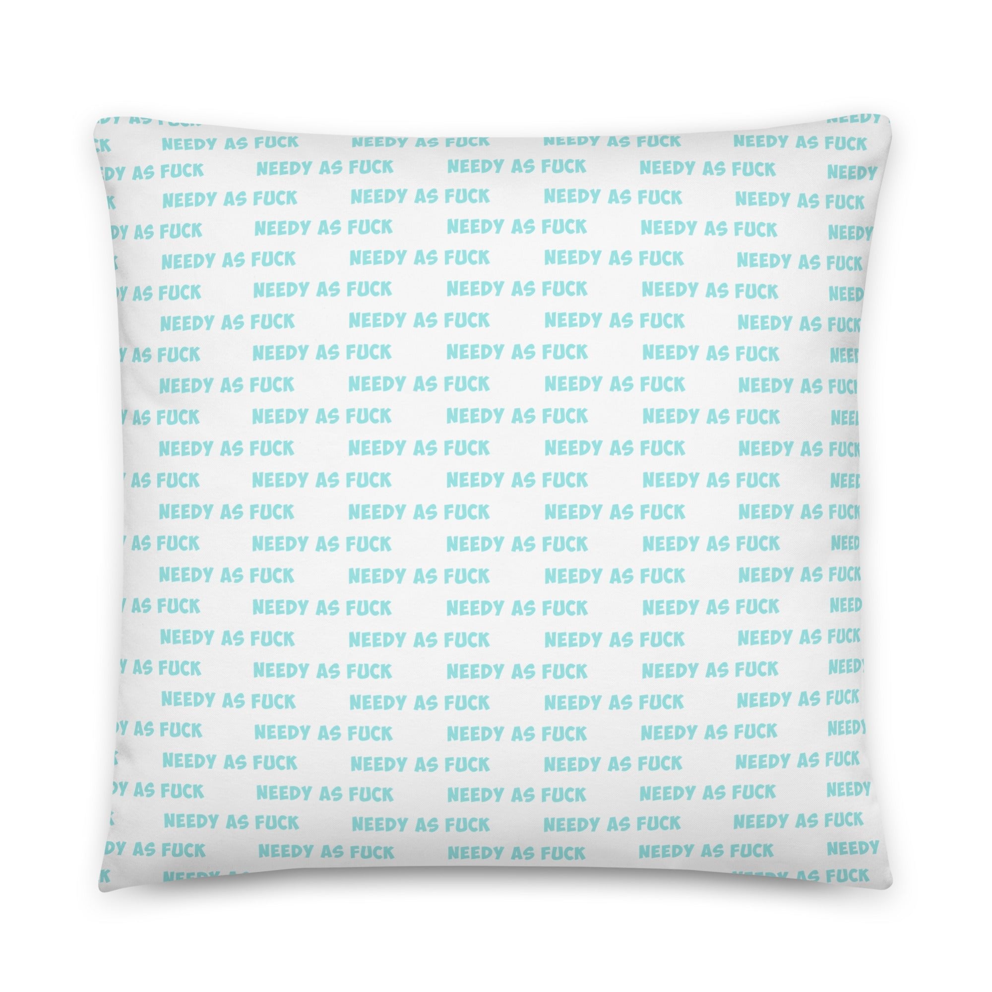 "Adopt A Personal Stalker" French Bulldog Throw Pillow | Fawn & White Colored