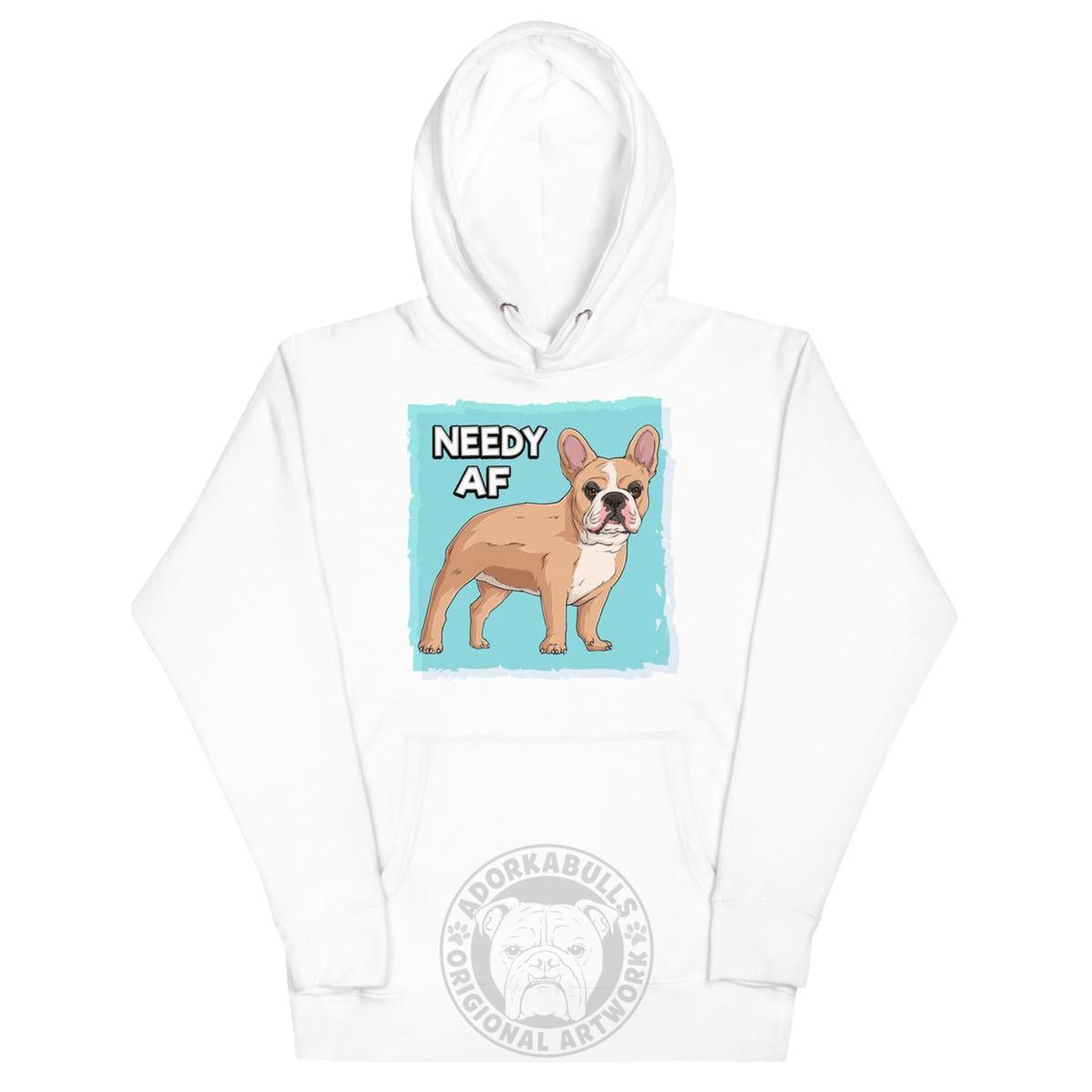 "Adopt A Personal Stalker" French Bulldog Unisex Hoodie | Fawn & White Colored