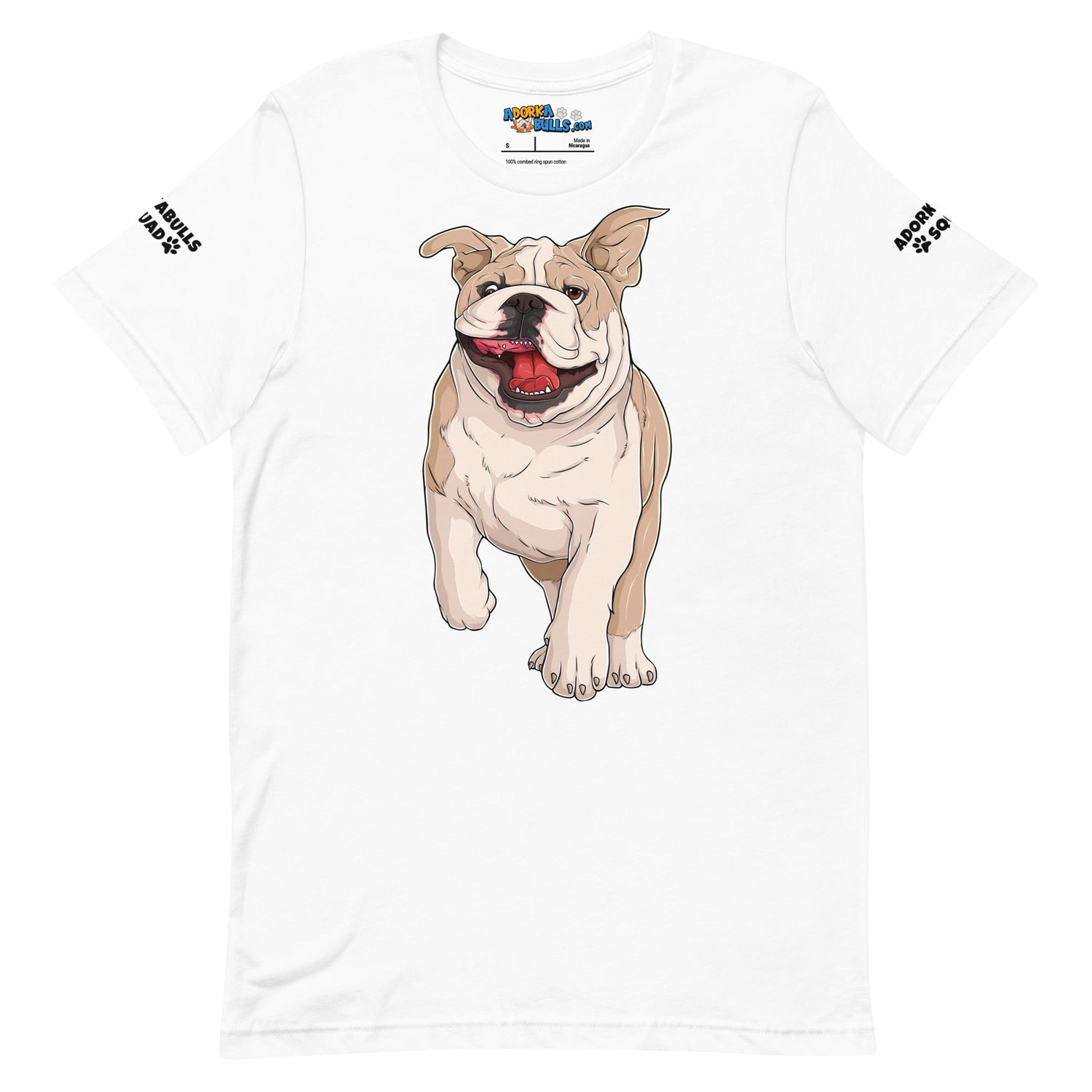 "Adorkabulls Squad" Running Bully Unisex Tee | Fawn & White Colored