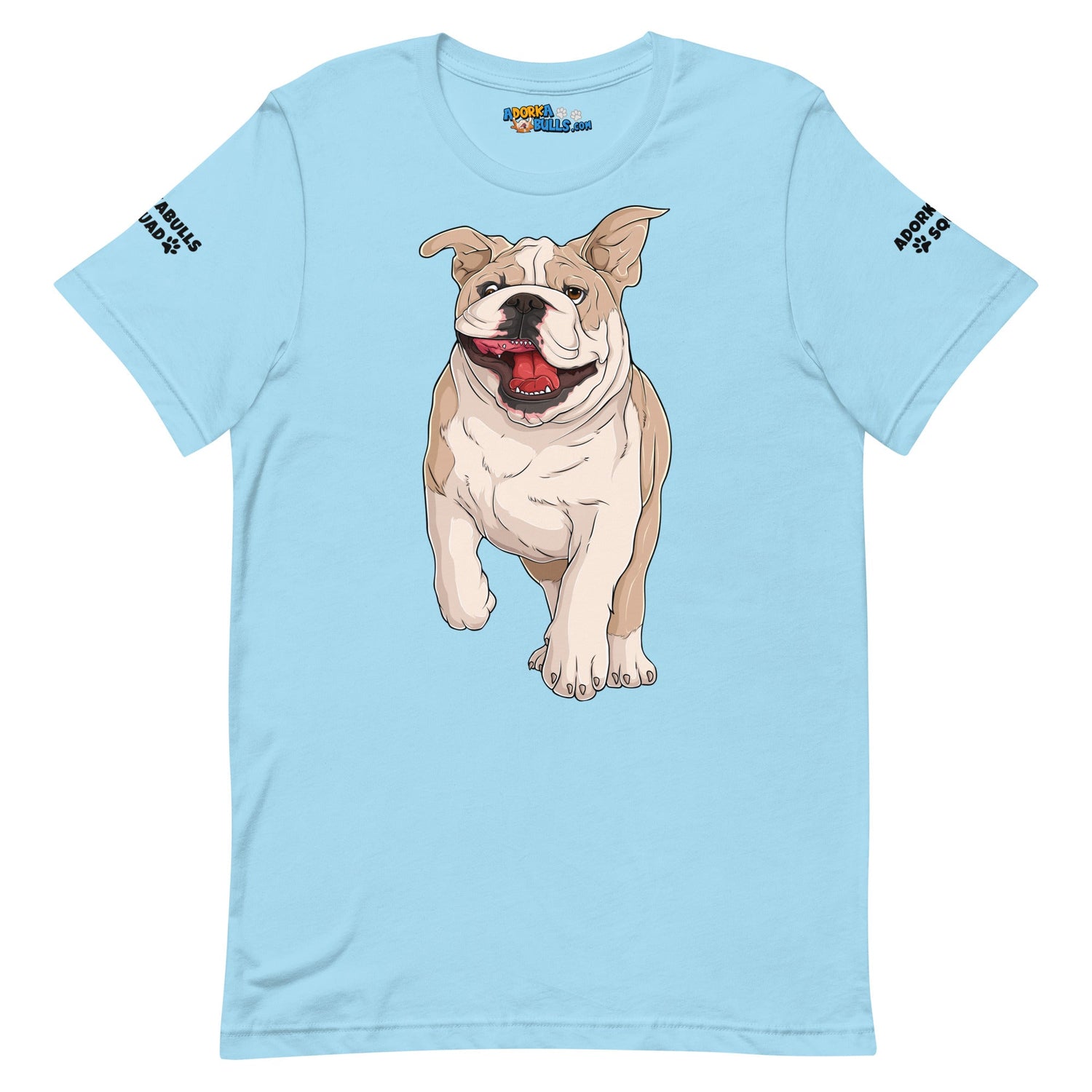 "Adorkabulls Squad" Running Bully Unisex Tee | Fawn & White Colored