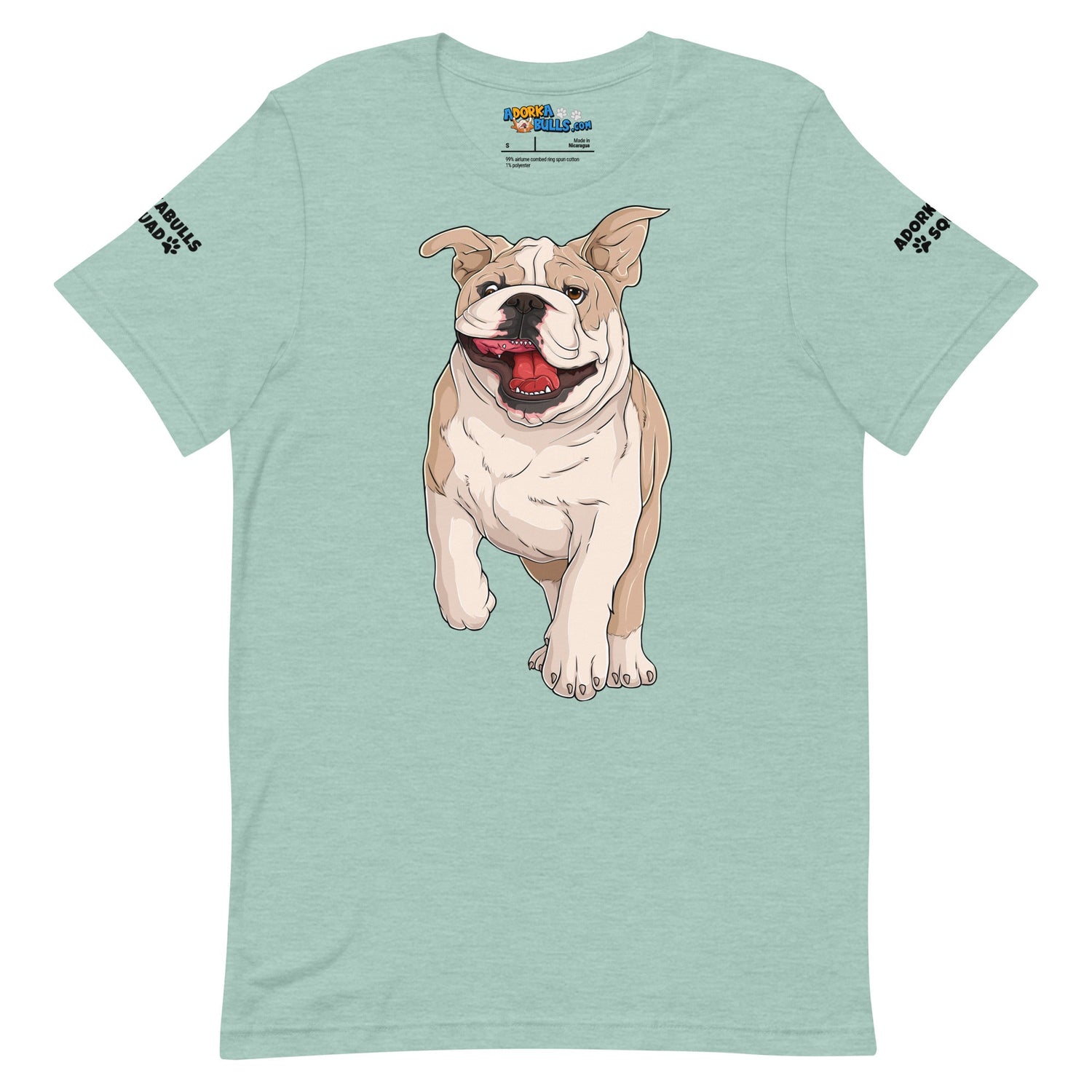 "Adorkabulls Squad" Running Bully Unisex Tee | Fawn & White Colored