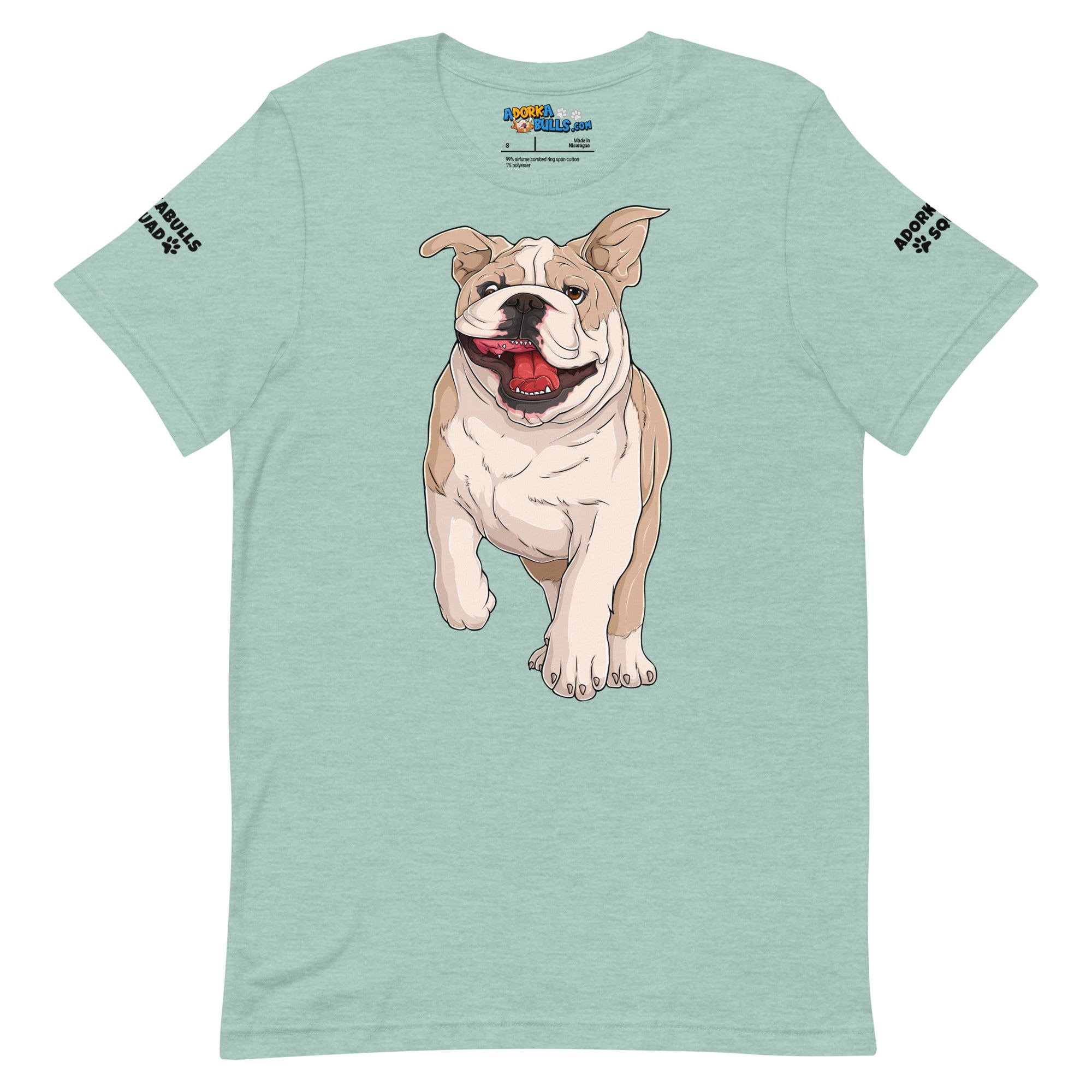 "Adorkabulls Squad" Running Bully Unisex Tee | Fawn & White Colored