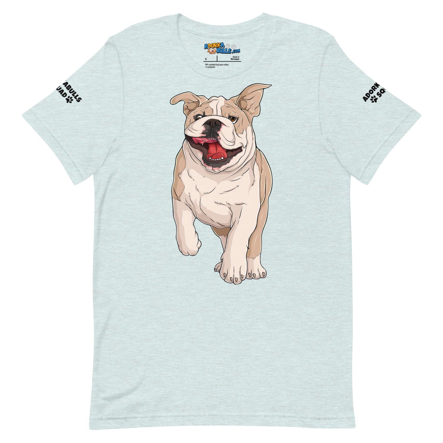 "Adorkabulls Squad" Running Bully Unisex Tee | Fawn & White Colored