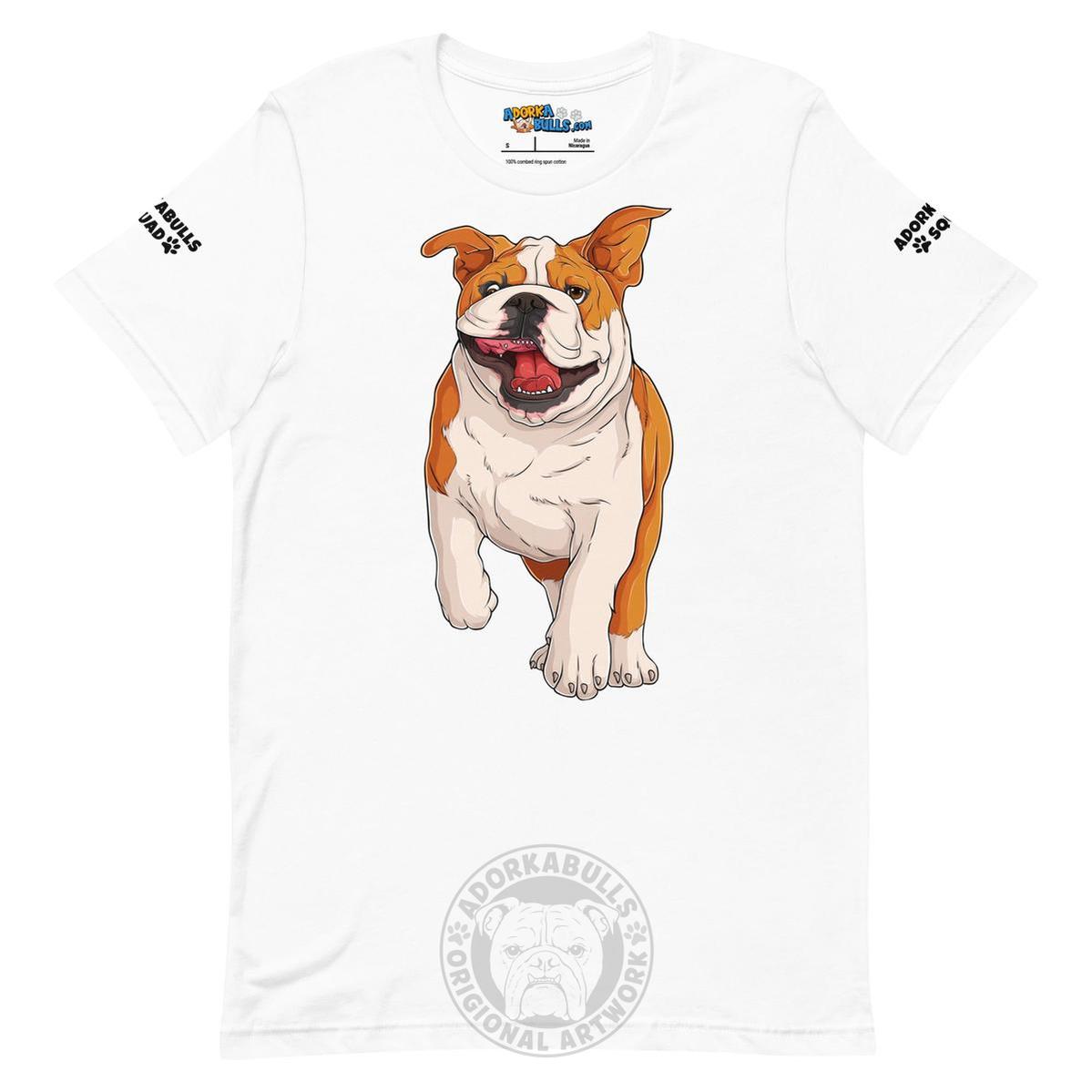 "Adorkabulls Squad" Running Bully Unisex Tee | Red & White Colored