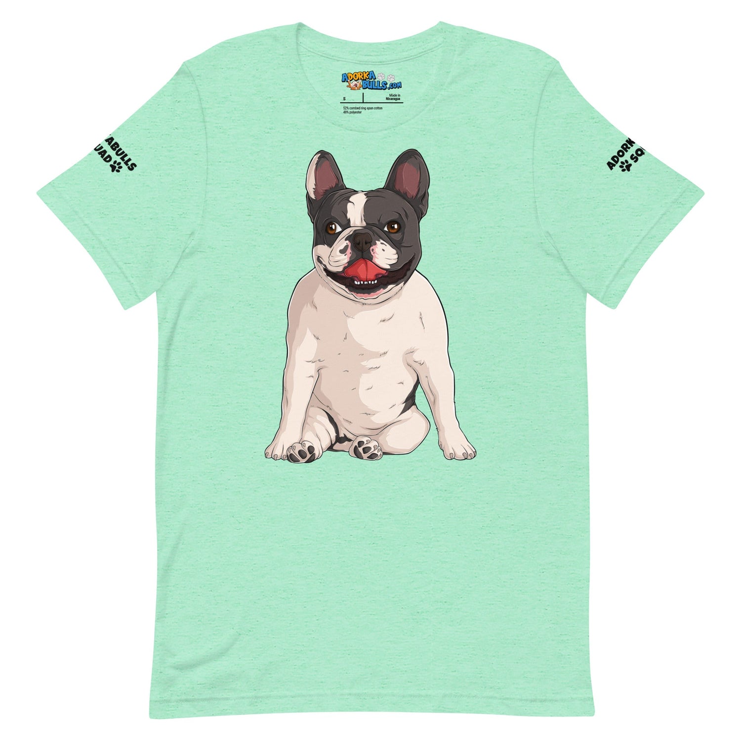 "Adorkabulls Squad" Sitting Frenchie Unisex Tee | Black & White Colored