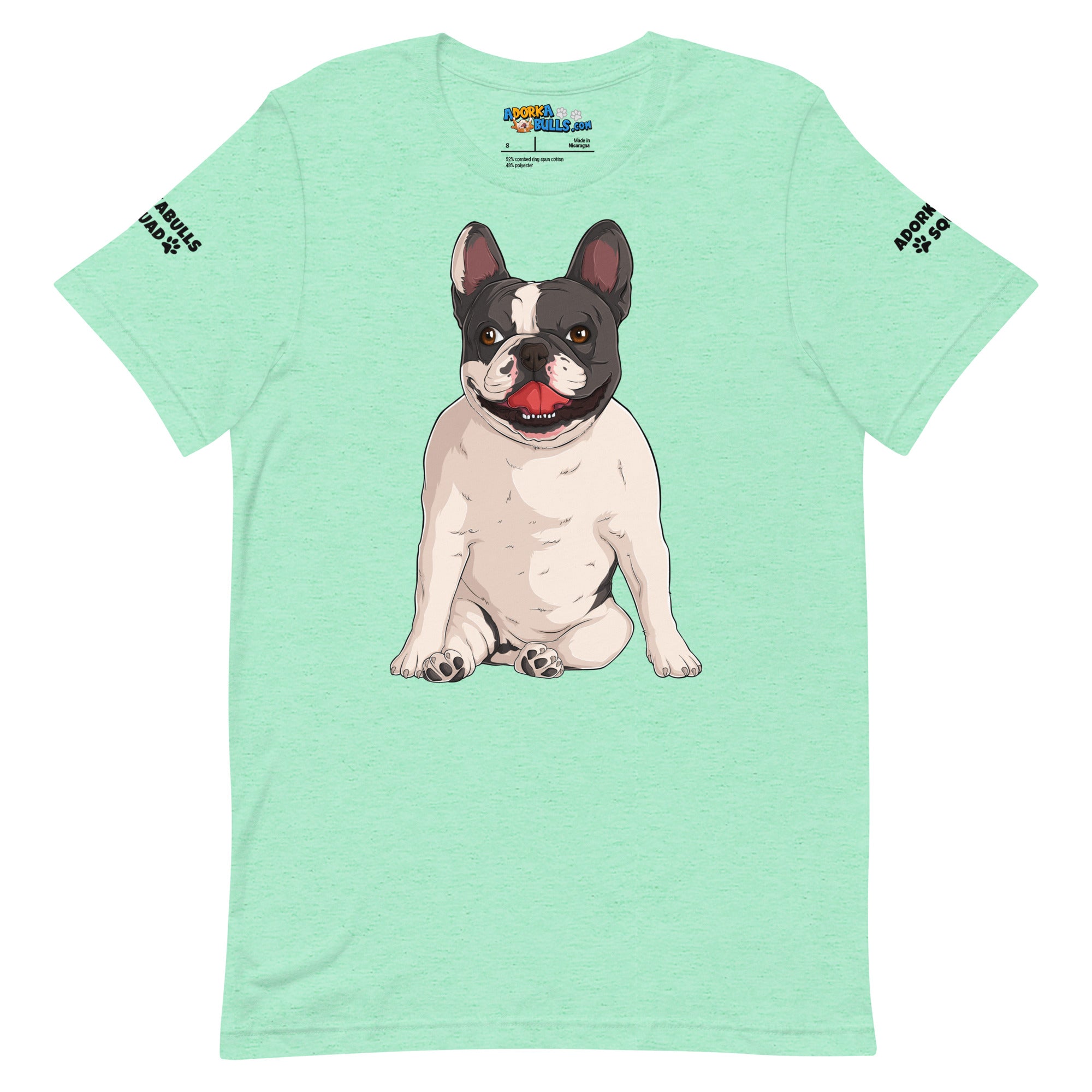 "Adorkabulls Squad" Sitting Frenchie Unisex Tee | Black & White Colored