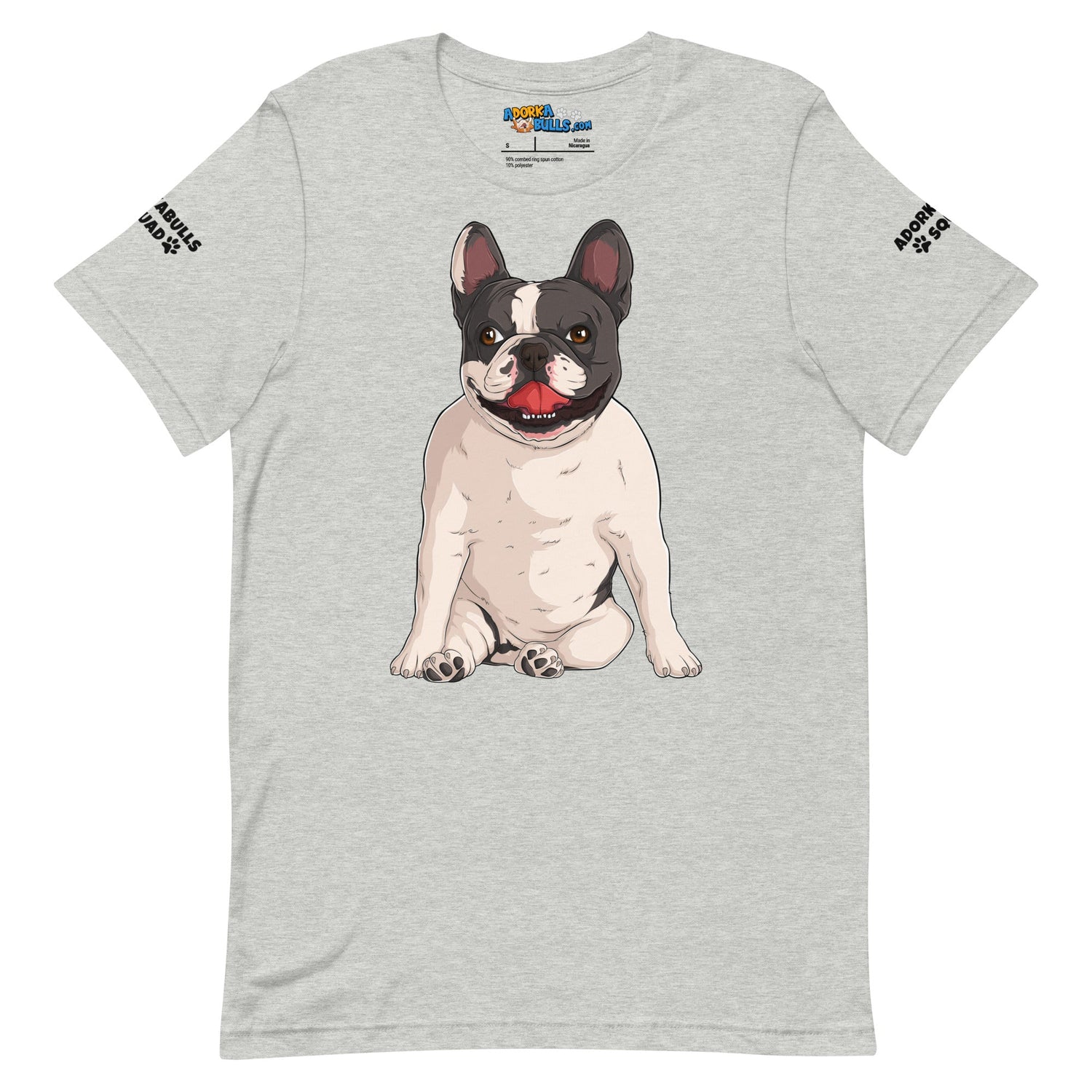 "Adorkabulls Squad" Sitting Frenchie Unisex Tee | Black & White Colored