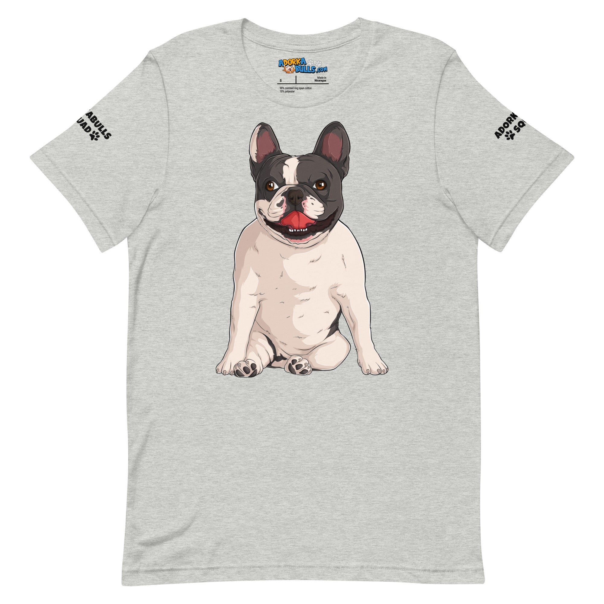 "Adorkabulls Squad" Sitting Frenchie Unisex Tee | Black & White Colored