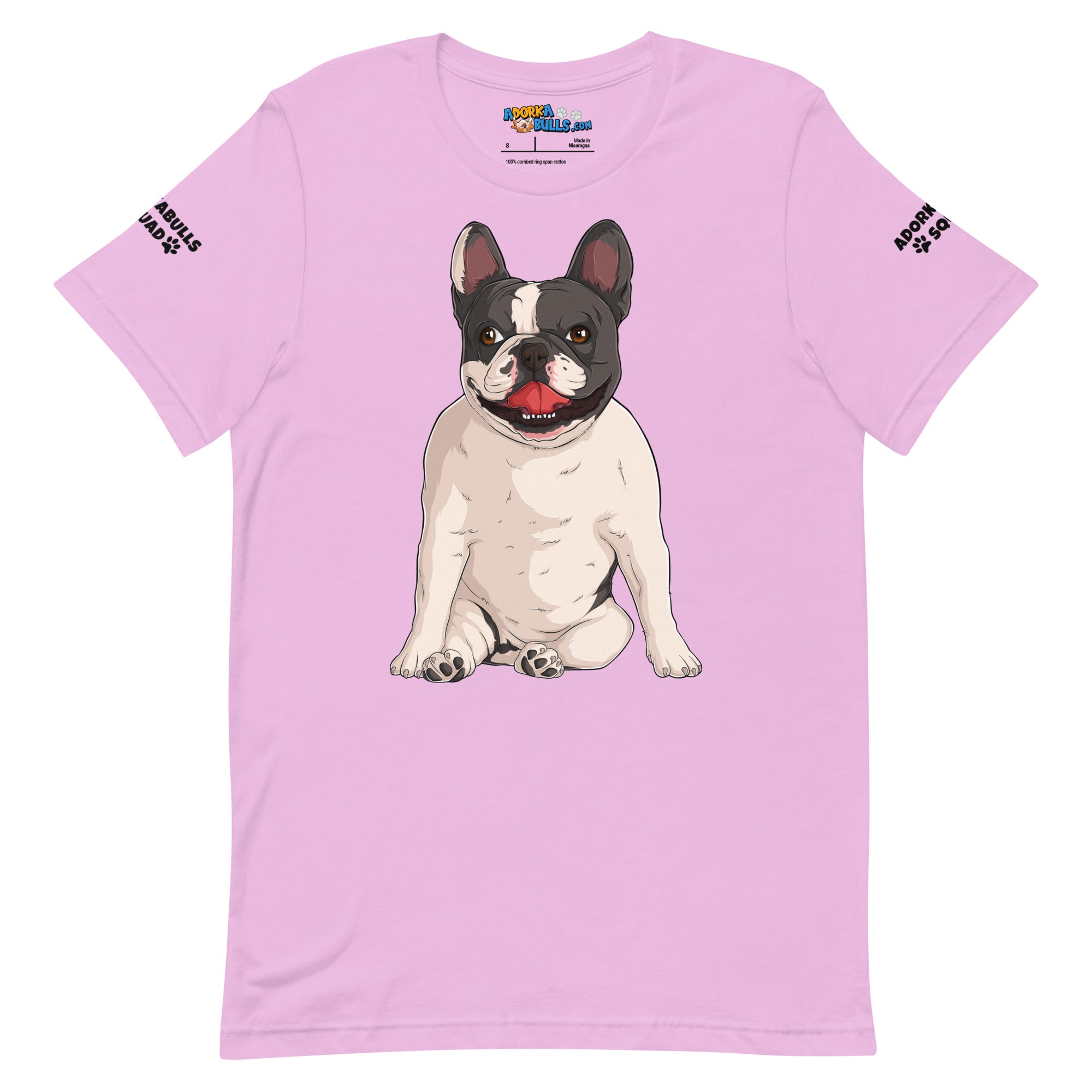 "Adorkabulls Squad" Sitting Frenchie Unisex Tee | Black & White Colored