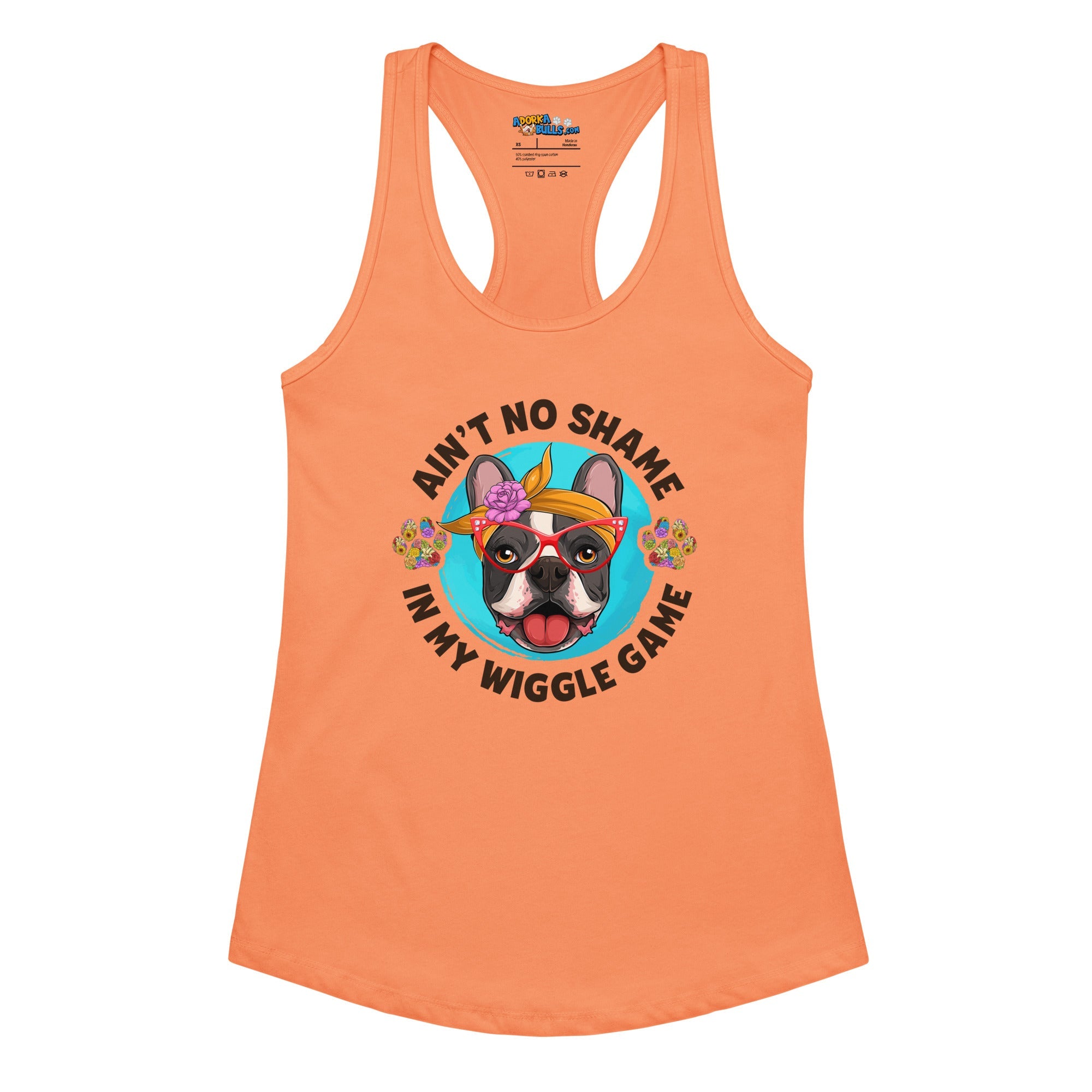"Ain’t No Shame in My Wiggle Game" Female Frenchie Tank