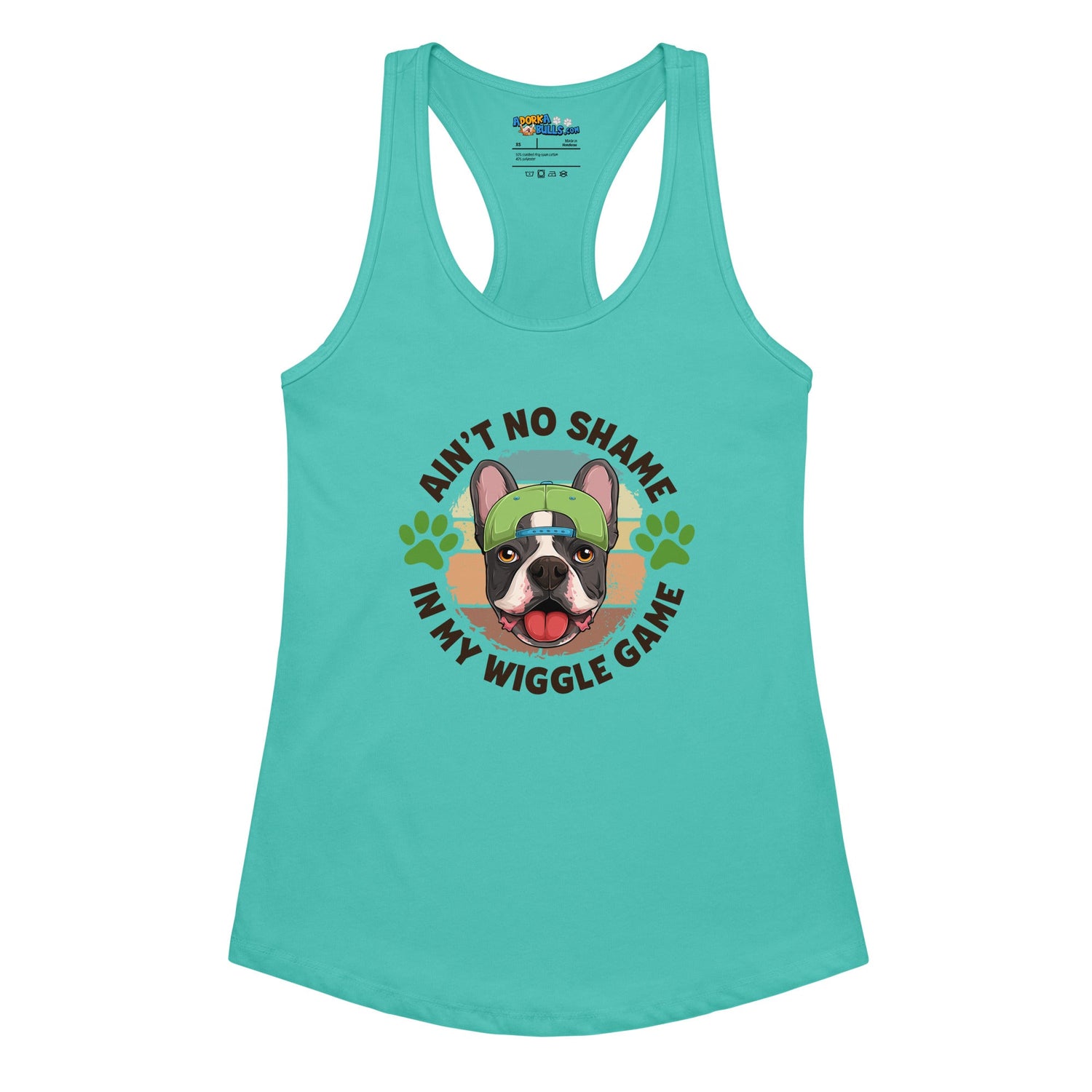 "Ain’t No Shame in My Wiggle Game" Male Frenchie Tank