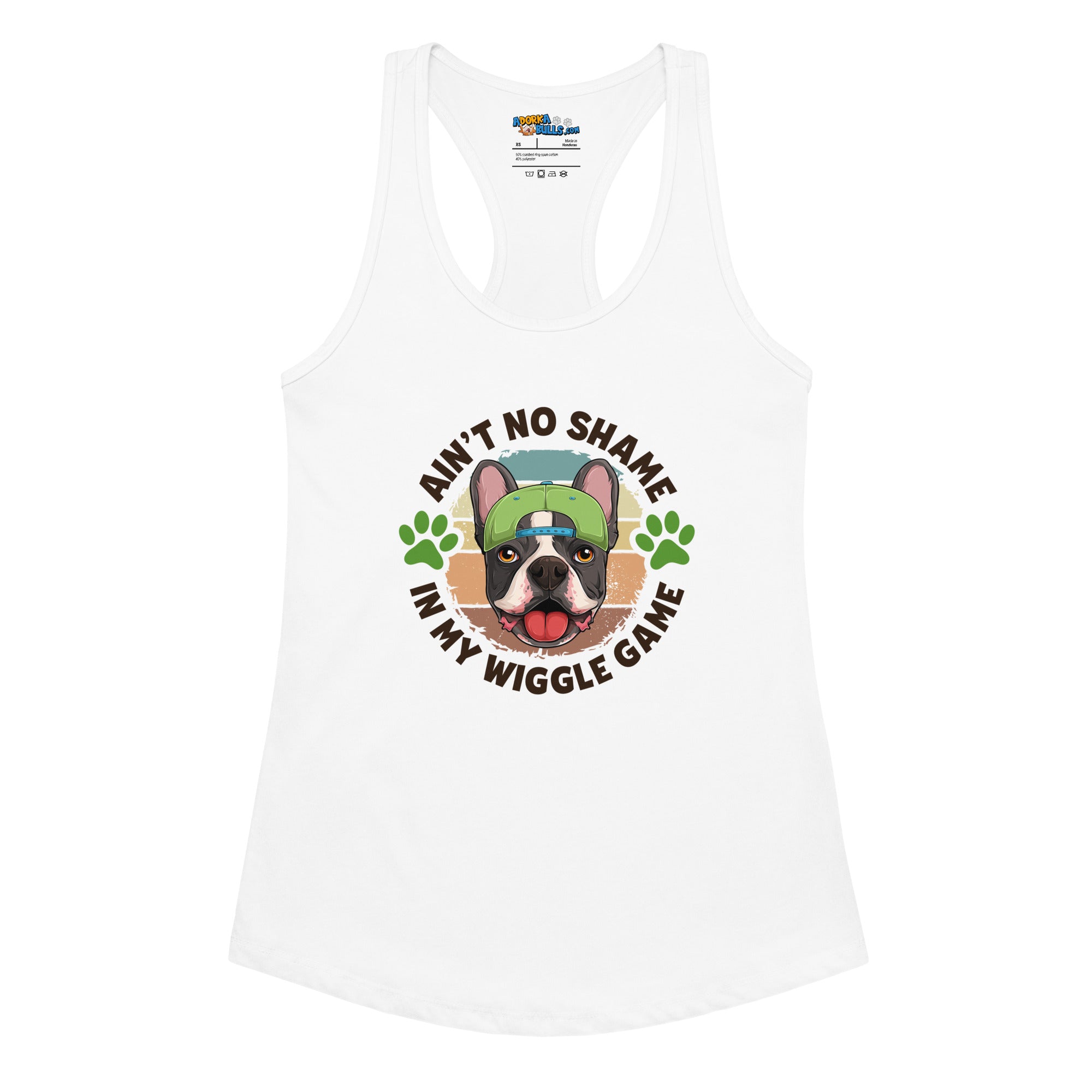 "Ain’t No Shame in My Wiggle Game" Male Frenchie Tank