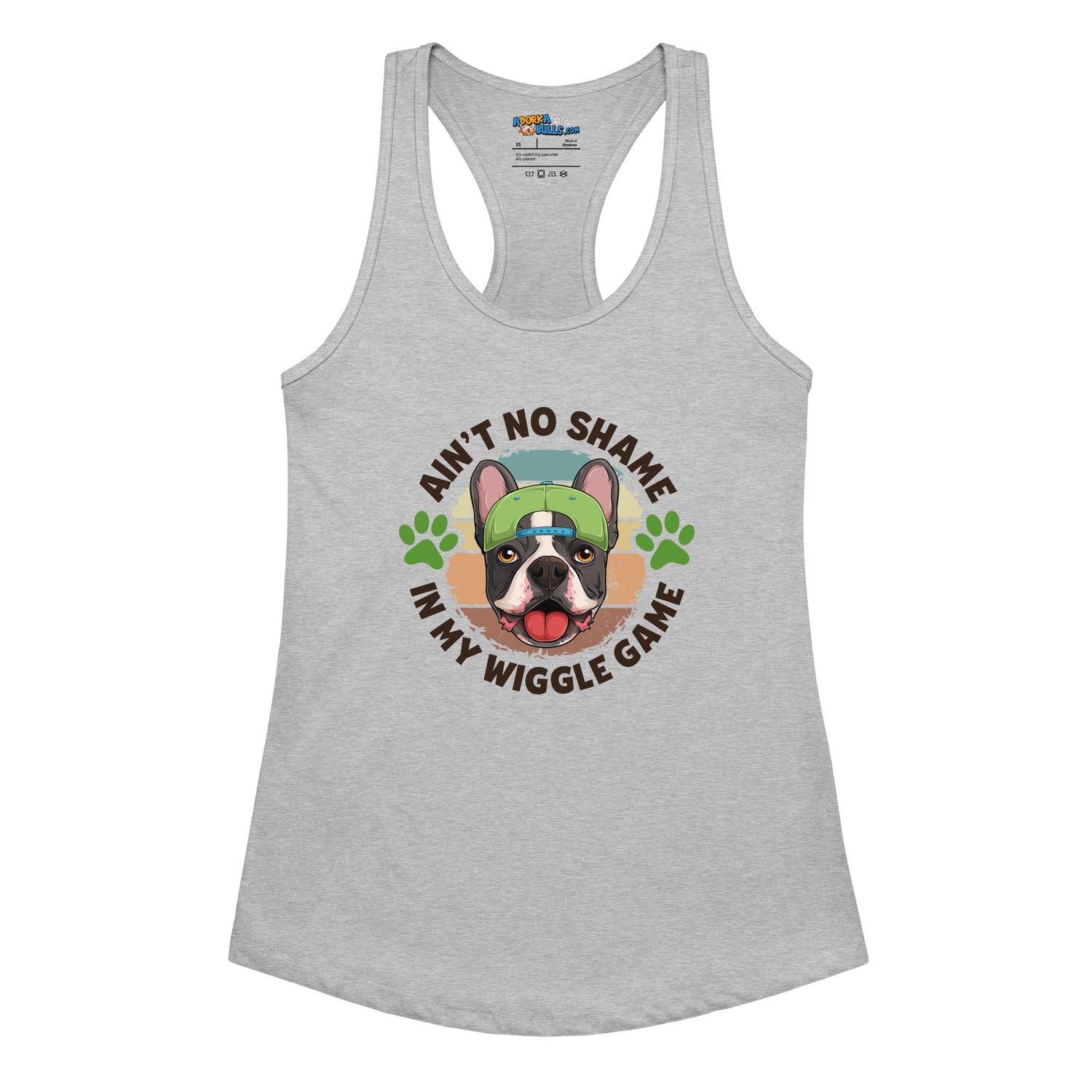 "Ain’t No Shame in My Wiggle Game" Male Frenchie Tank