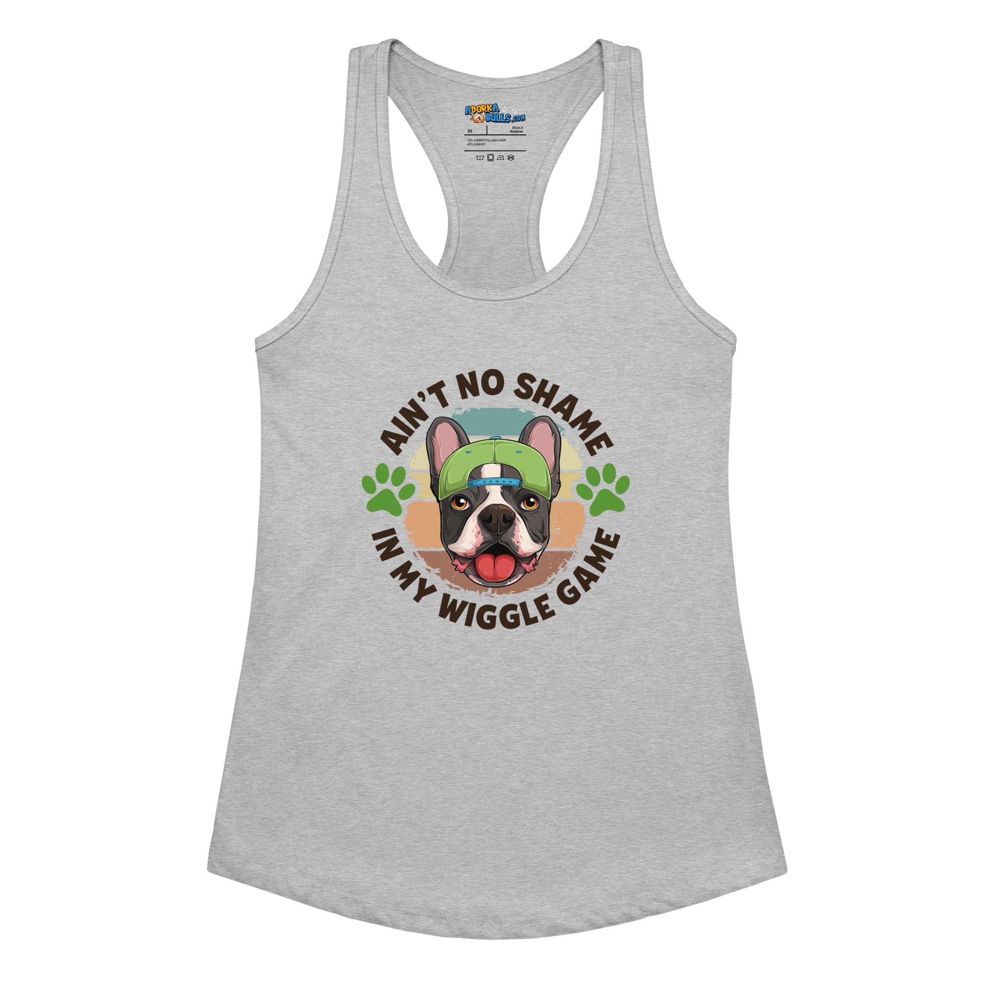"Ain’t No Shame in My Wiggle Game" Male Frenchie Tank