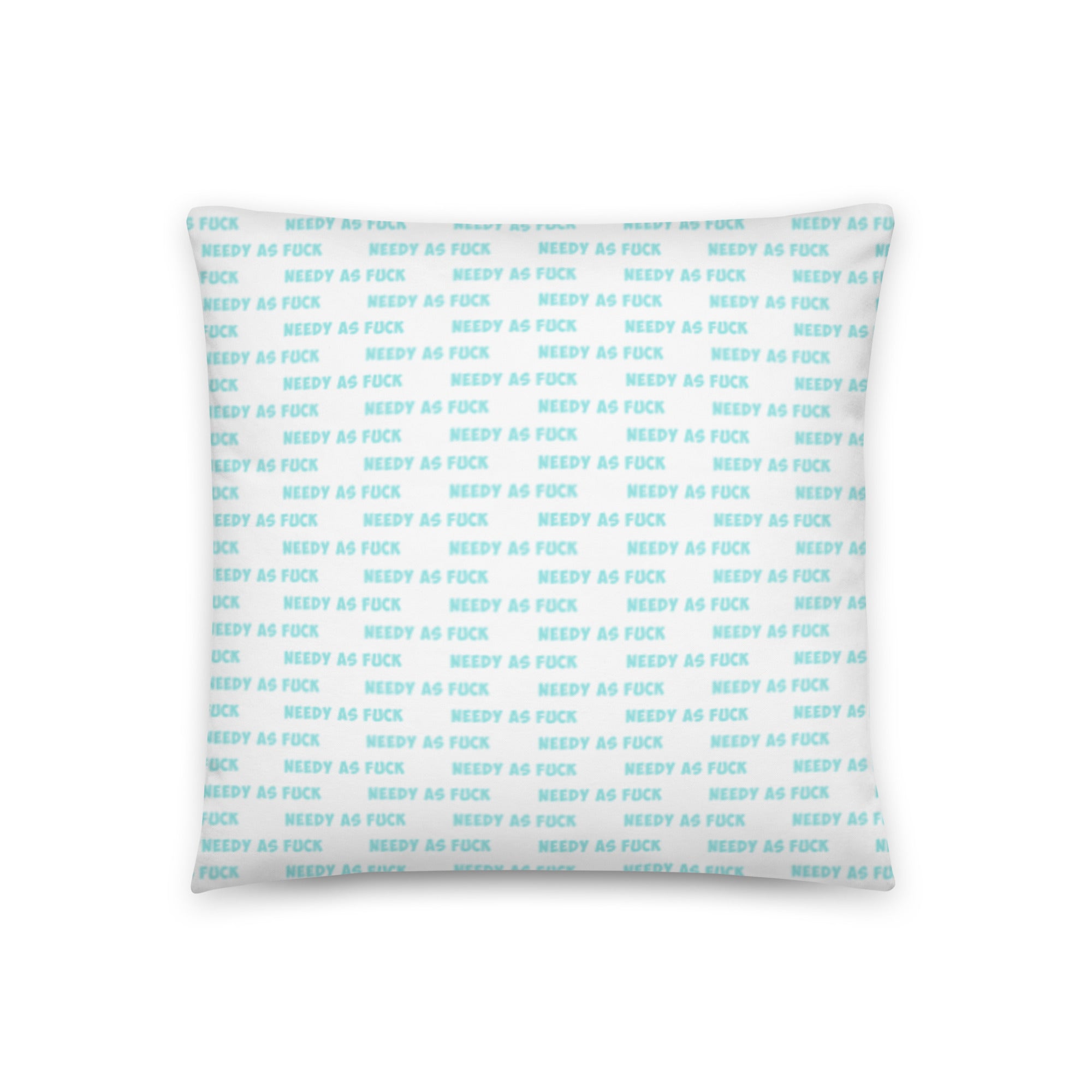 "Needy AF" French Bulldog Throw Pillow | B&W Colored