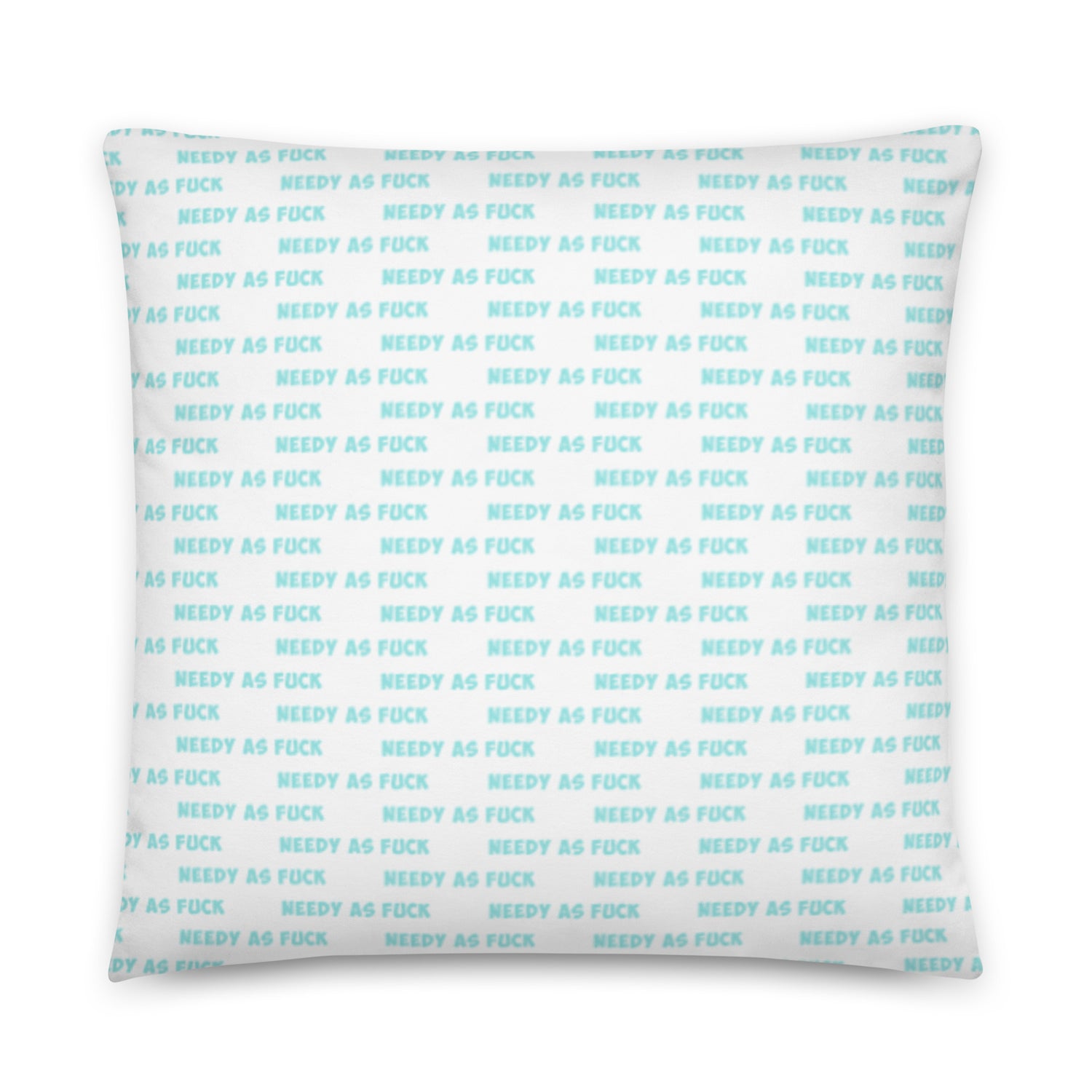 "Needy AF" English Bulldog Throw Pillow| B&W Colored