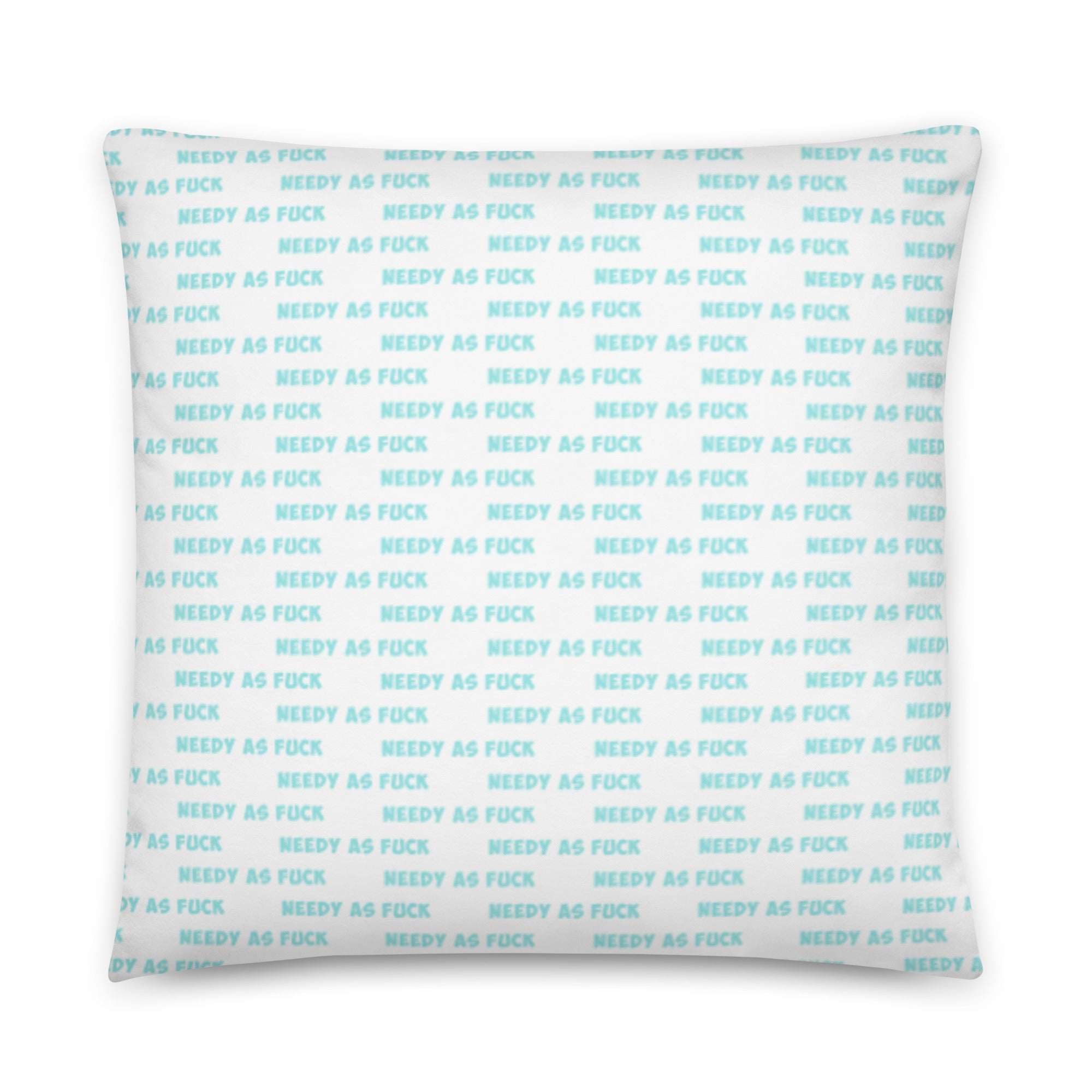 "Needy AF" French Bulldog Throw Pillow | Red & White Colored