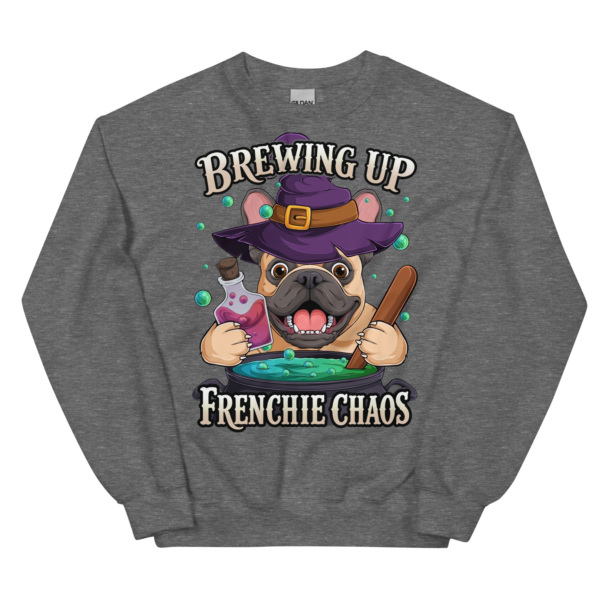 Brewing Up Frenchie Chaos French Bulldog Sweatshirt