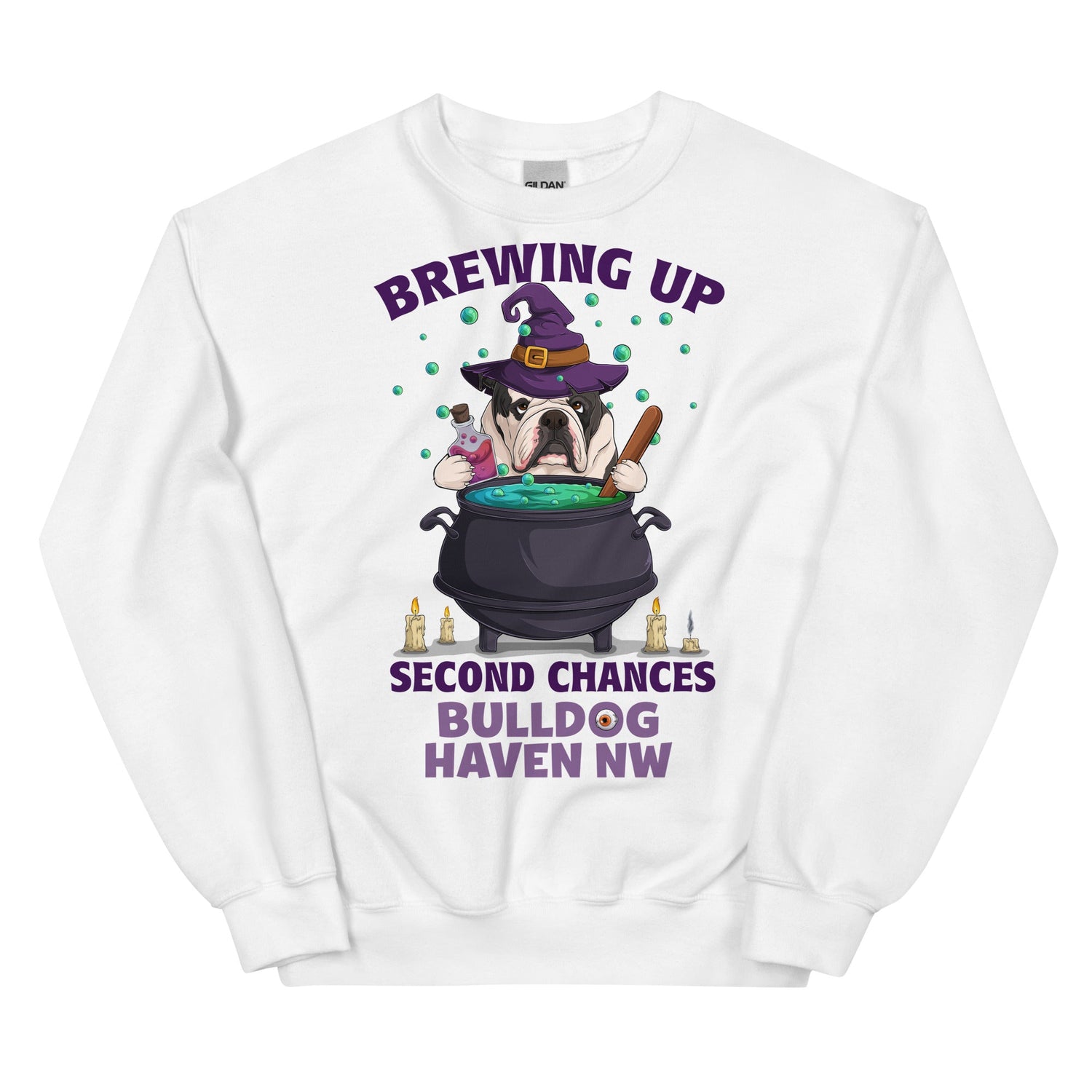 "Brewing Up Second Chances" BHNW Bulldog Halloween Sweatshirt