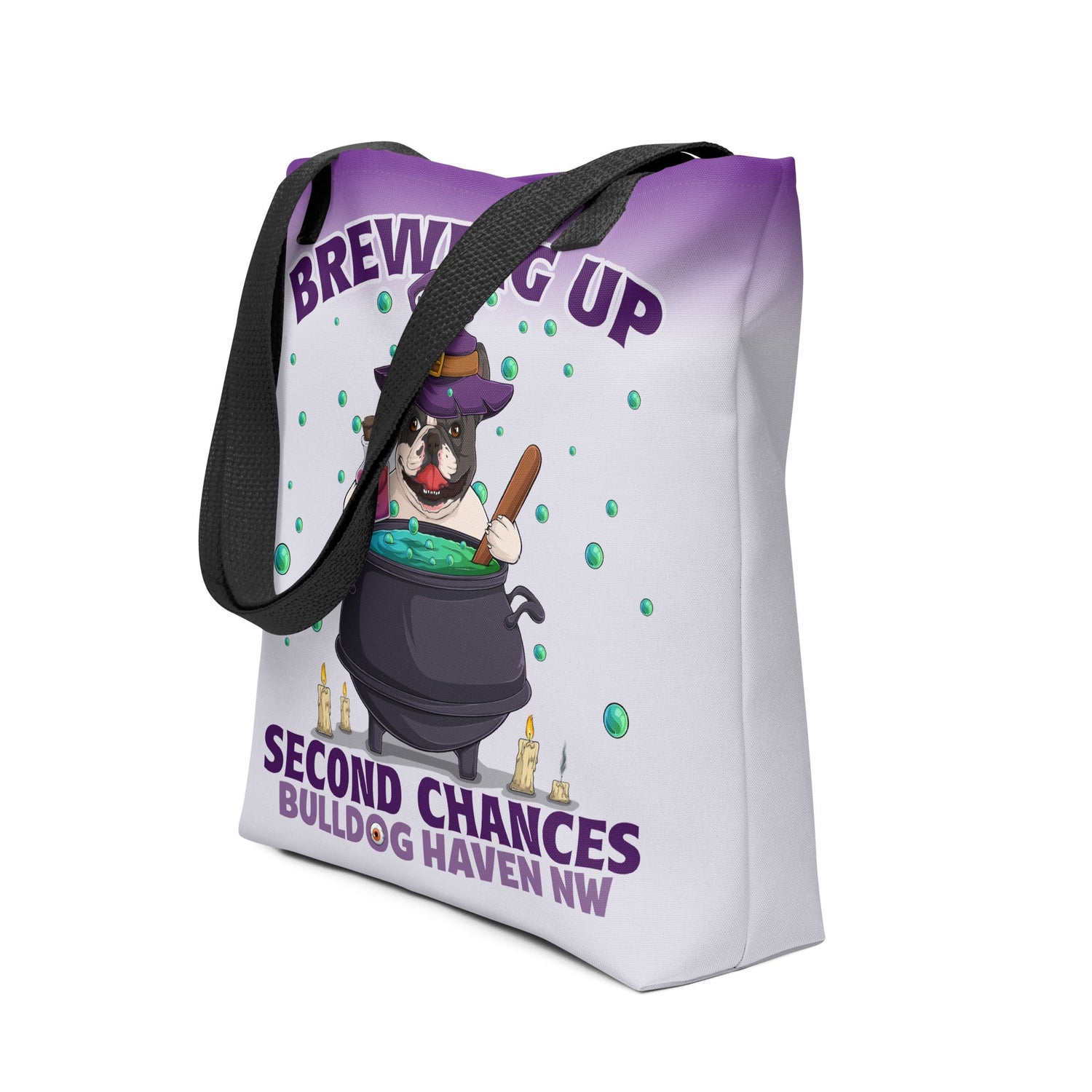 “Brewing Up Second Chances” BHNW Frenchie Witch Tote Bag