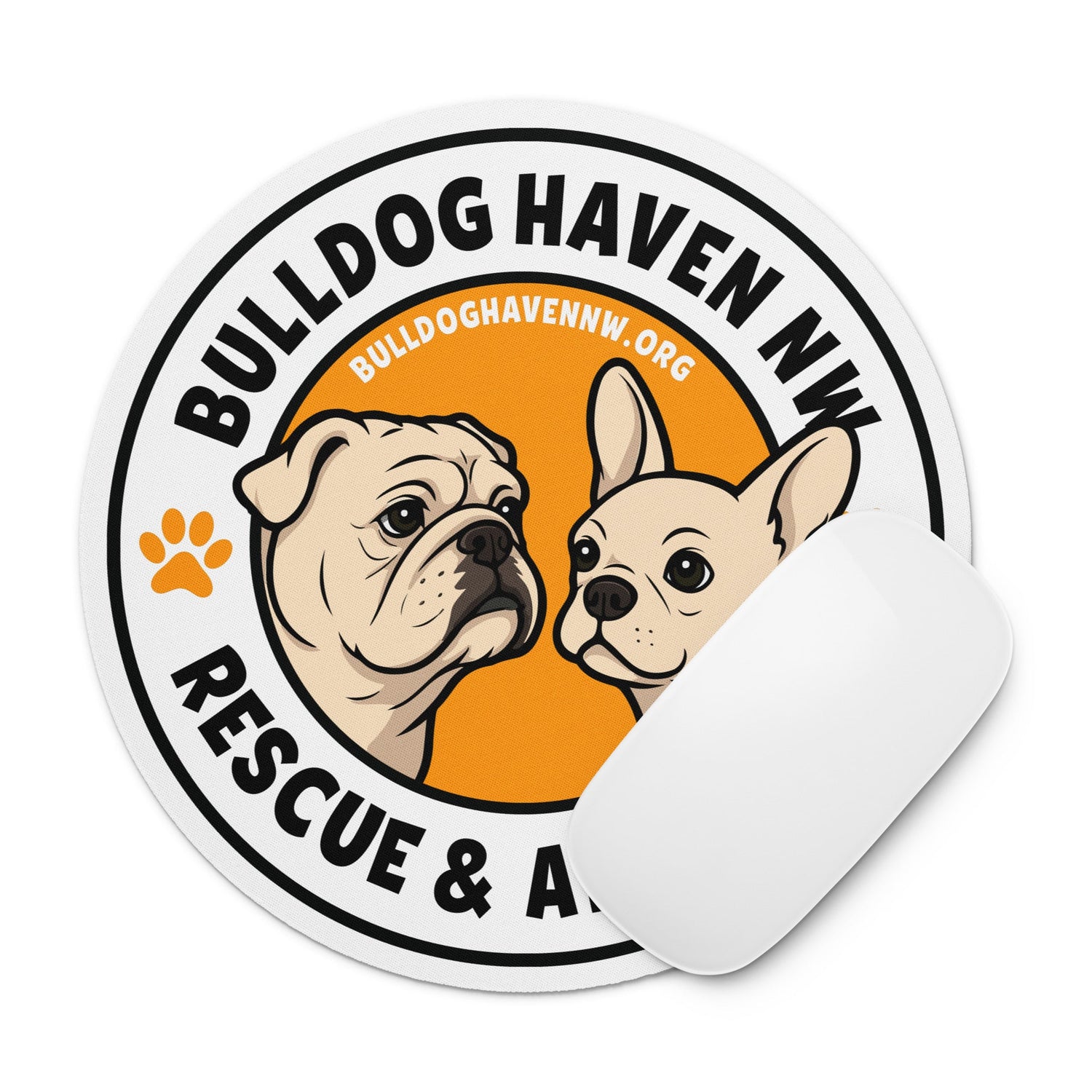 Bulldog Haven NW Logo Round Mousepad