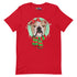 Bulldog in Christmas Scarf Unisex Tee | Fawn & White Colored Female