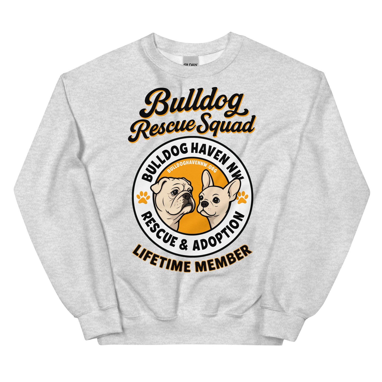 "Bulldog Rescue Squad" Bulldog Haven NW Sweatshirt