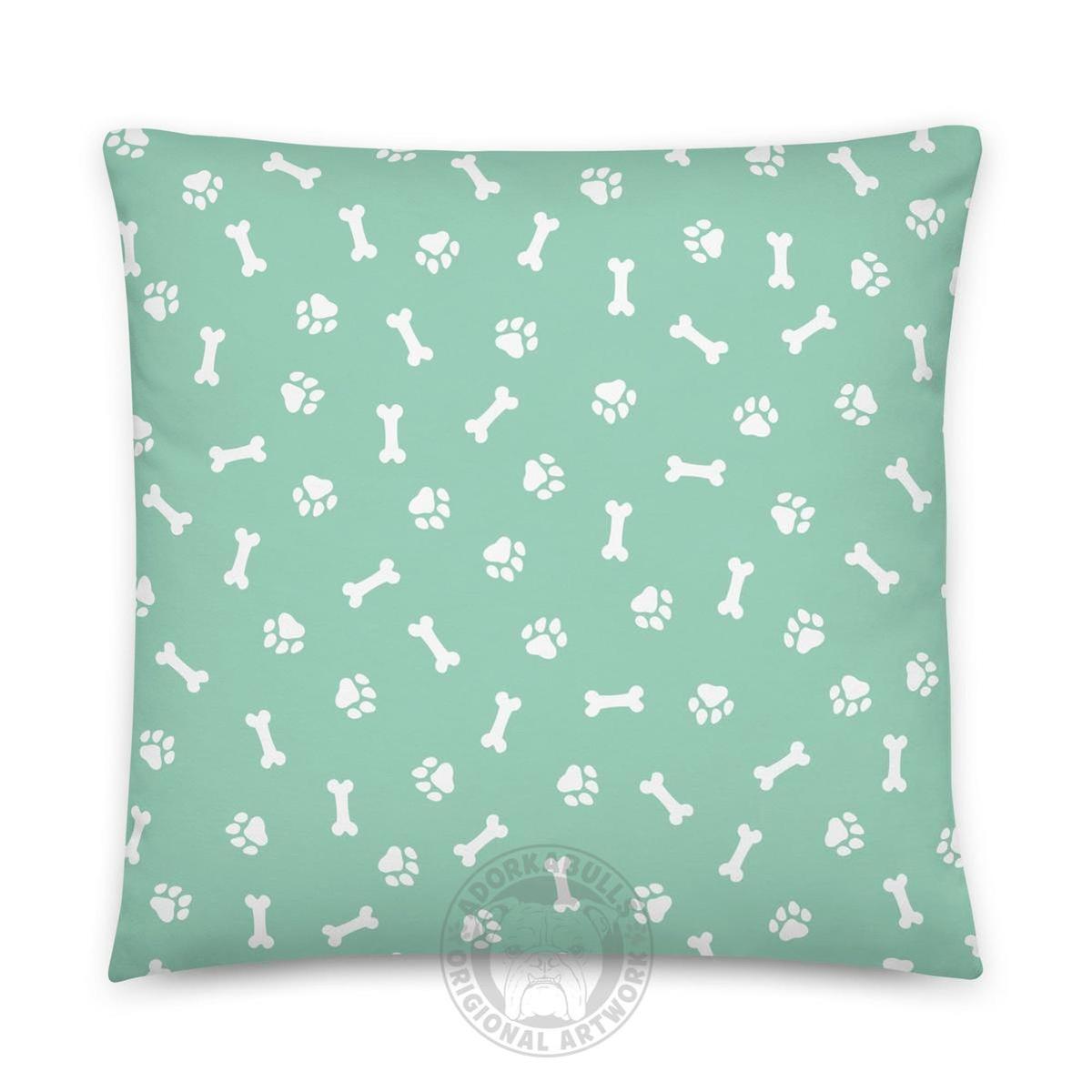 "Bulldogs Are My Happy Place" English Bulldog Throw Pillow