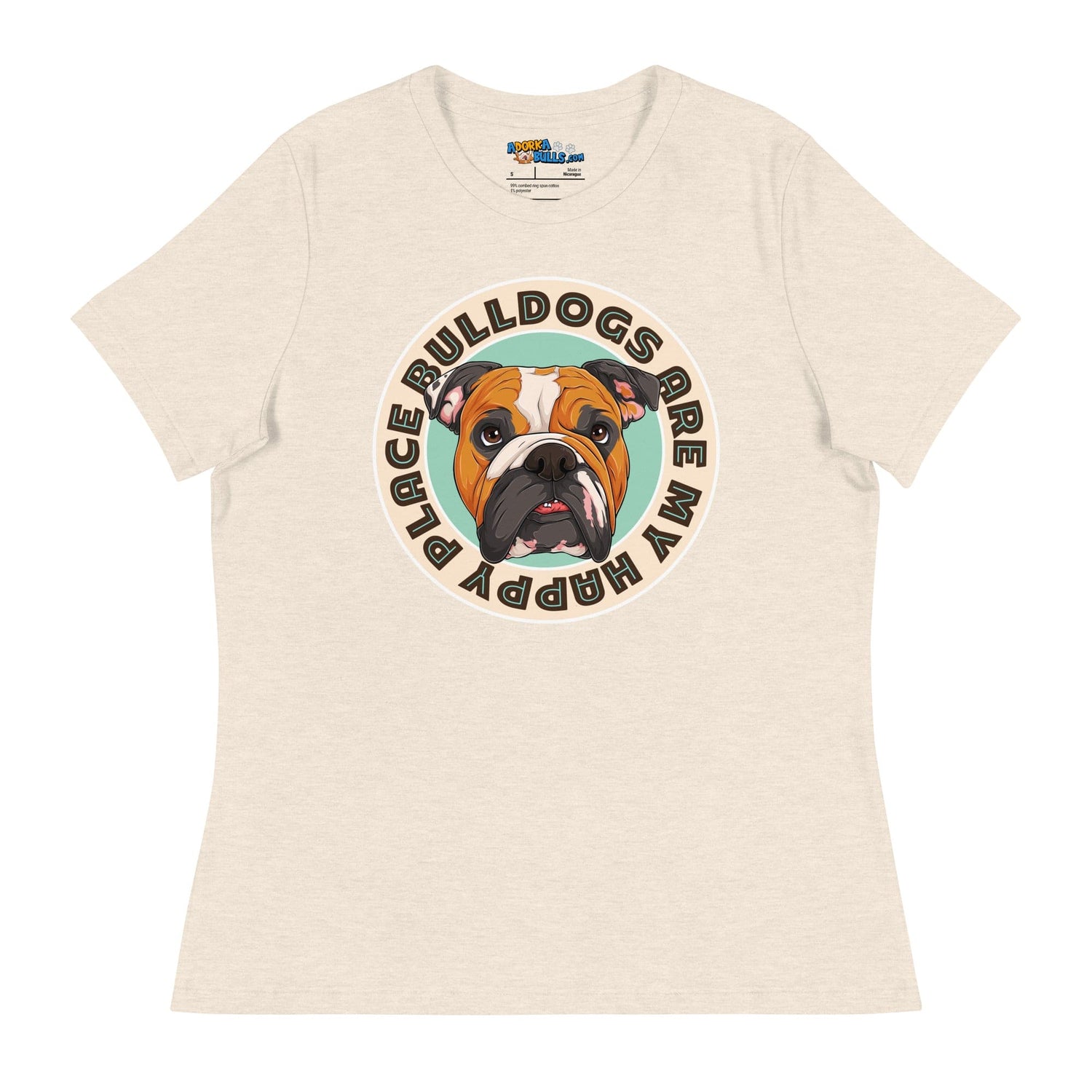 "Bulldogs Are My Happy Place" English Bulldog Women&