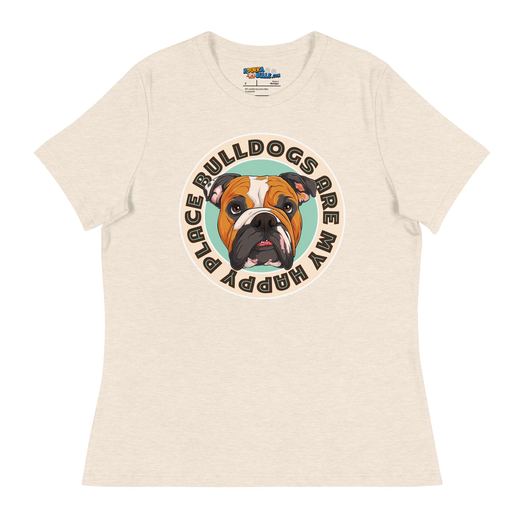 "Bulldogs Are My Happy Place" English Bulldog Women&