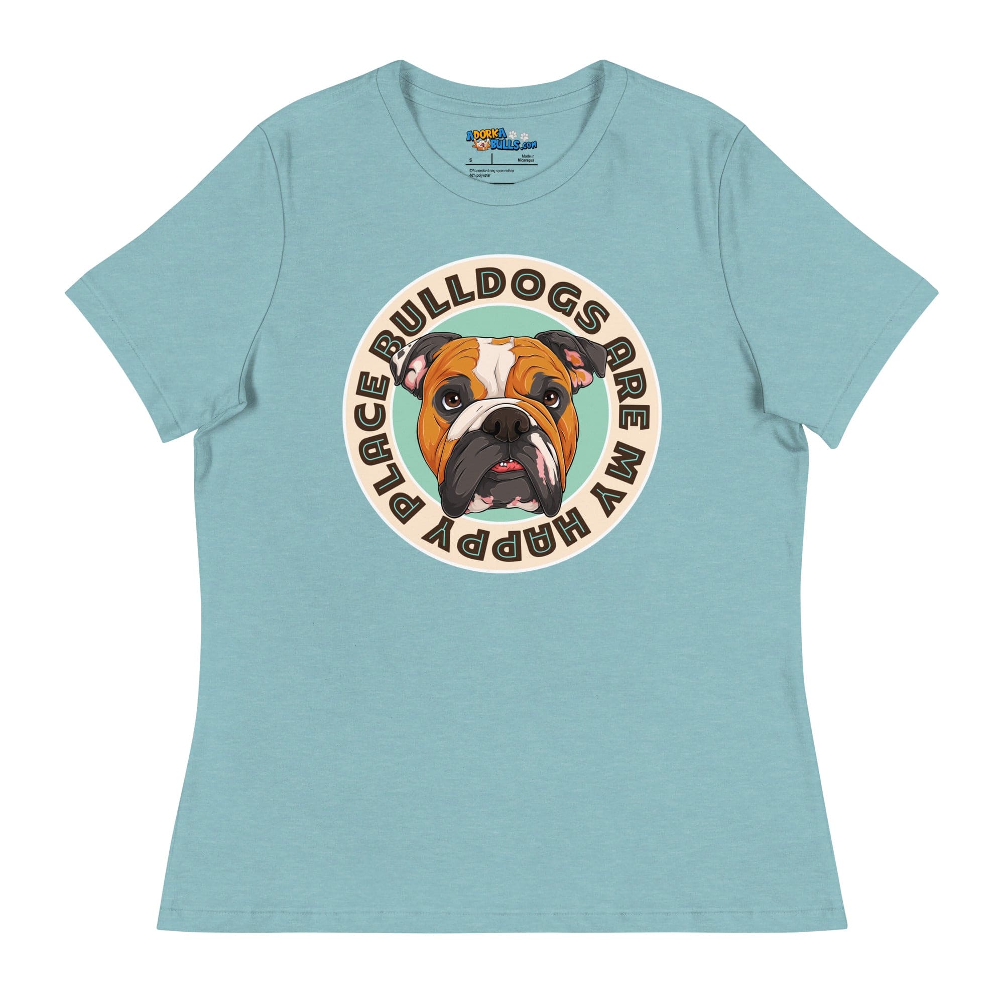 "Bulldogs Are My Happy Place" English Bulldog Women&