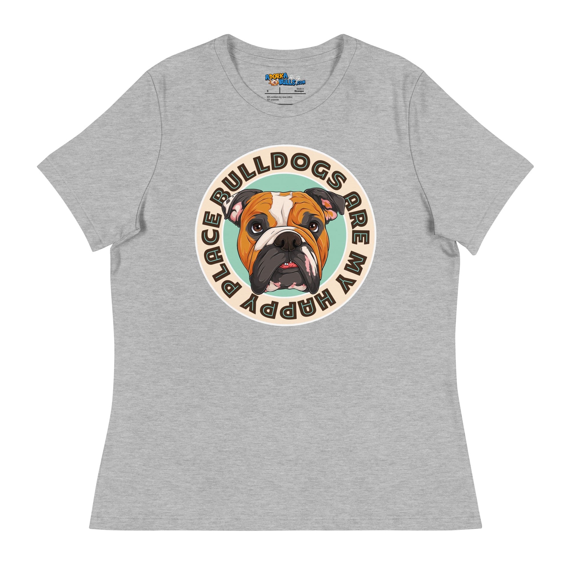 "Bulldogs Are My Happy Place" English Bulldog Women&
