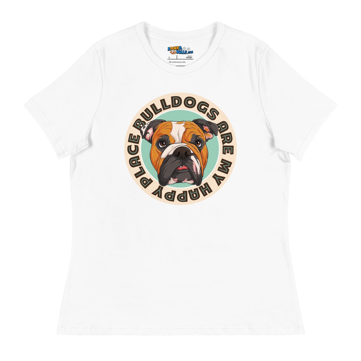 "Bulldogs Are My Happy Place" English Bulldog Women&