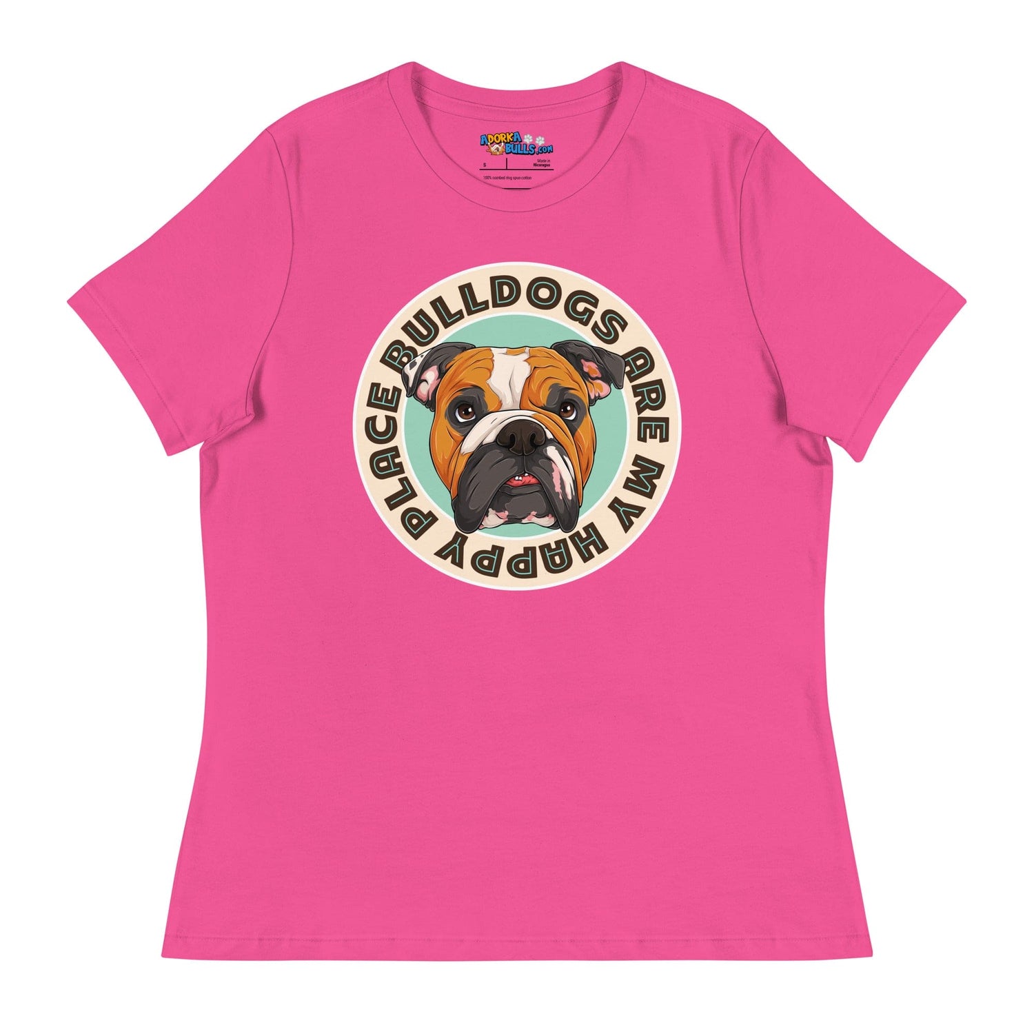 "Bulldogs Are My Happy Place" English Bulldog Women&