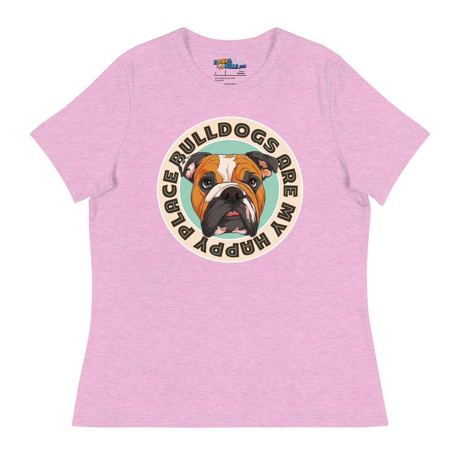 "Bulldogs Are My Happy Place" English Bulldog Women&