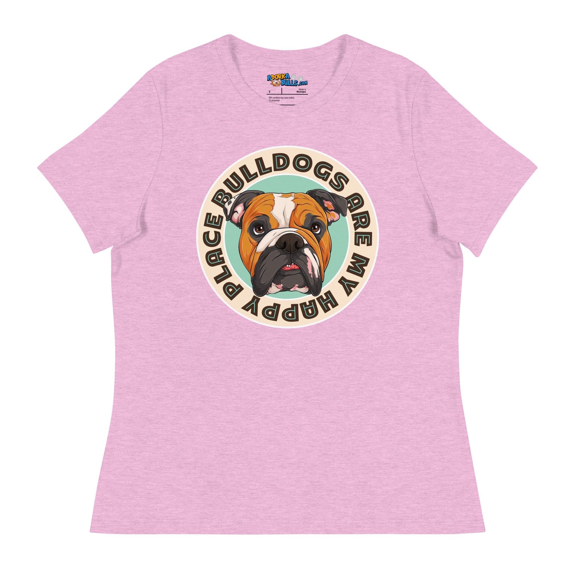 "Bulldogs Are My Happy Place" English Bulldog Women&