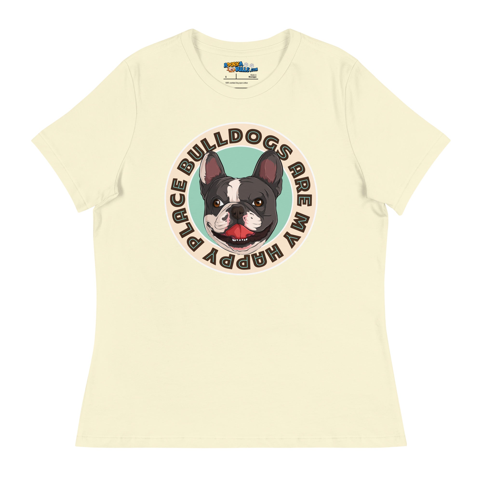 "Bulldogs Are My Happy Place" French Bulldog Women&