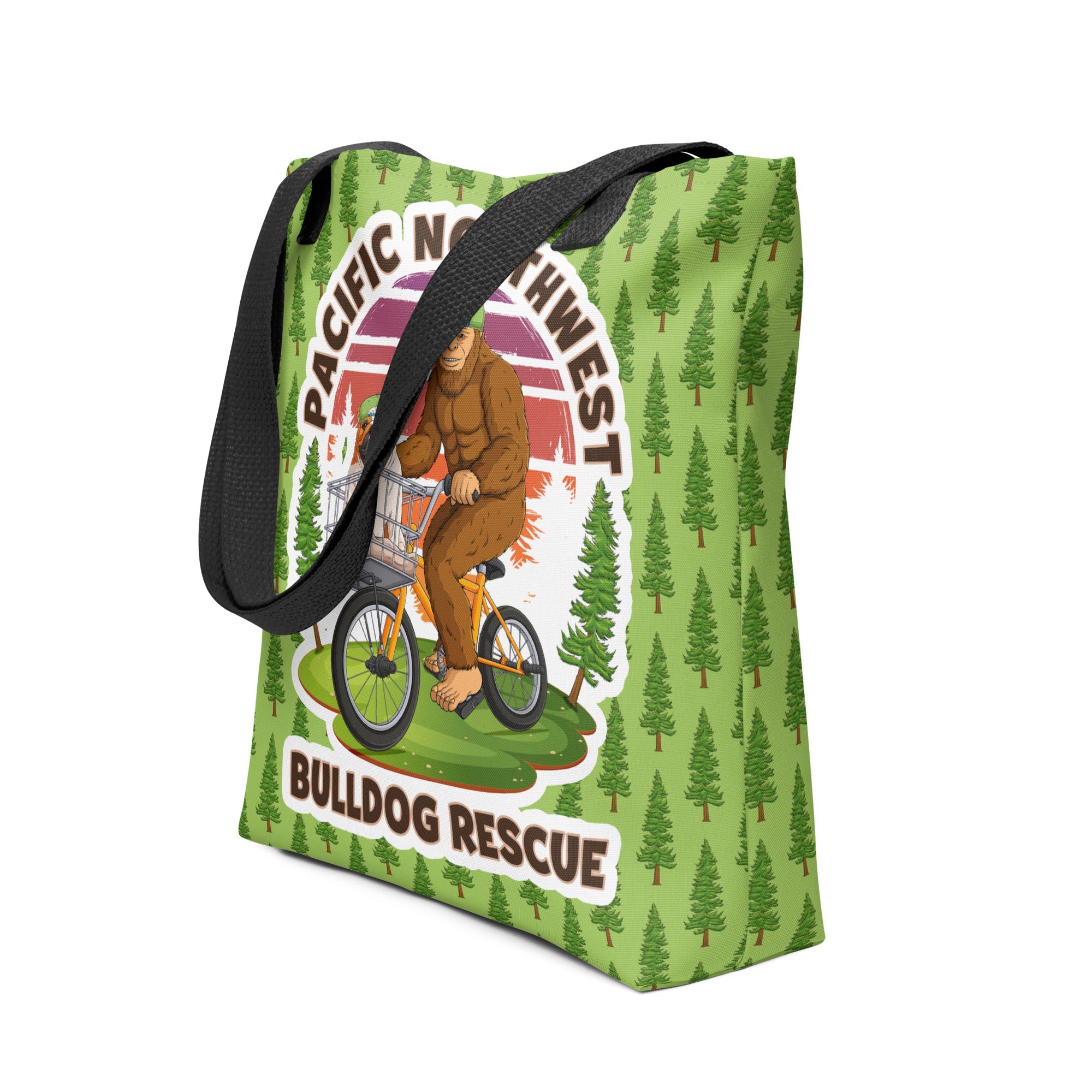 "Bulldogs & Bigfoot" Pacific Northwest Bulldog Rescue Tote Bag
