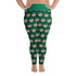 "Bulldogs For Life" Green Plus Size Leggings | Fawn & White Colored