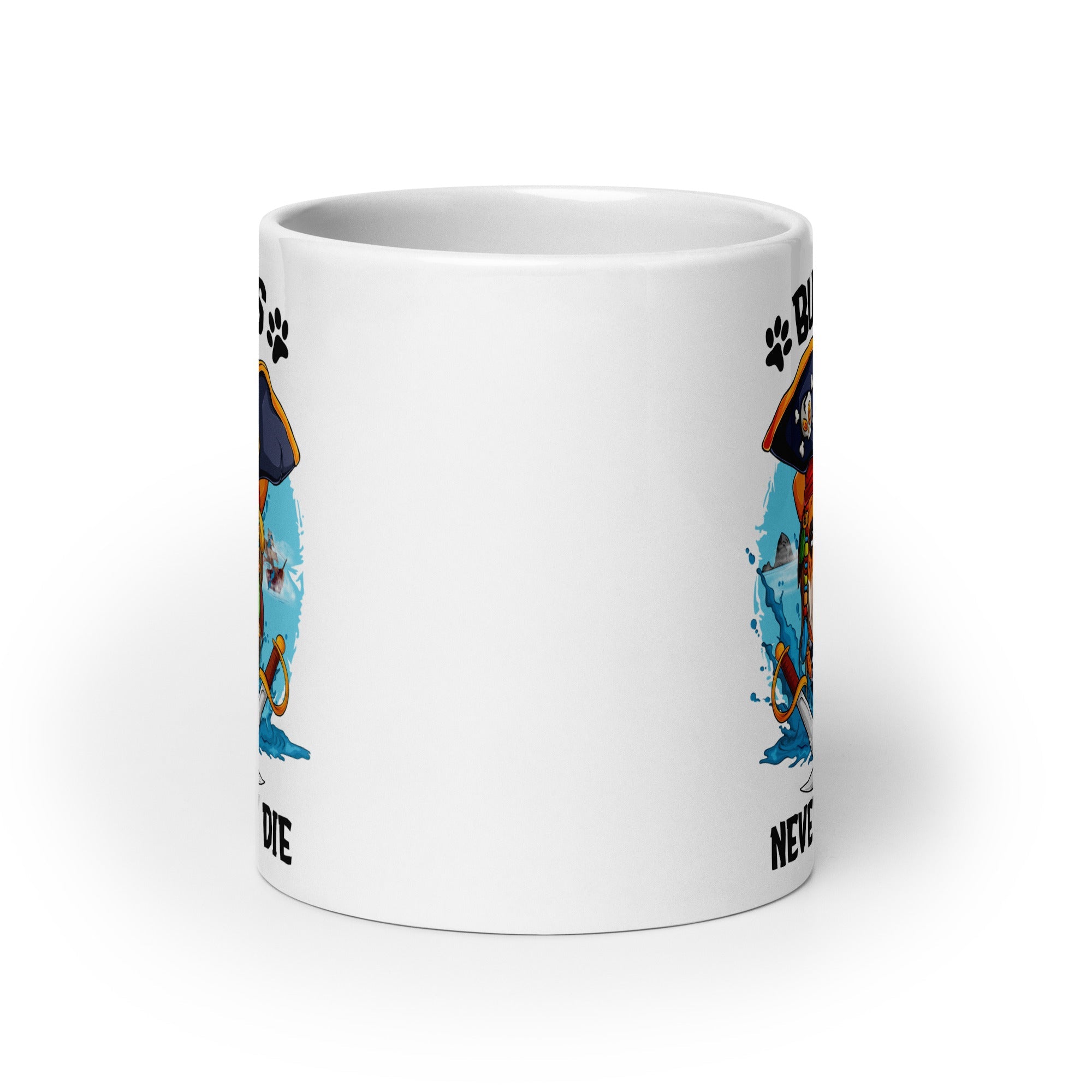 “Bullies Never Say Die” English Bulldog Pirate Mug