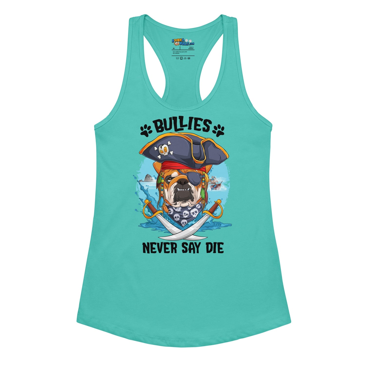 "Bullies Never Say Die" English Bulldog Pirate Women’s Tank