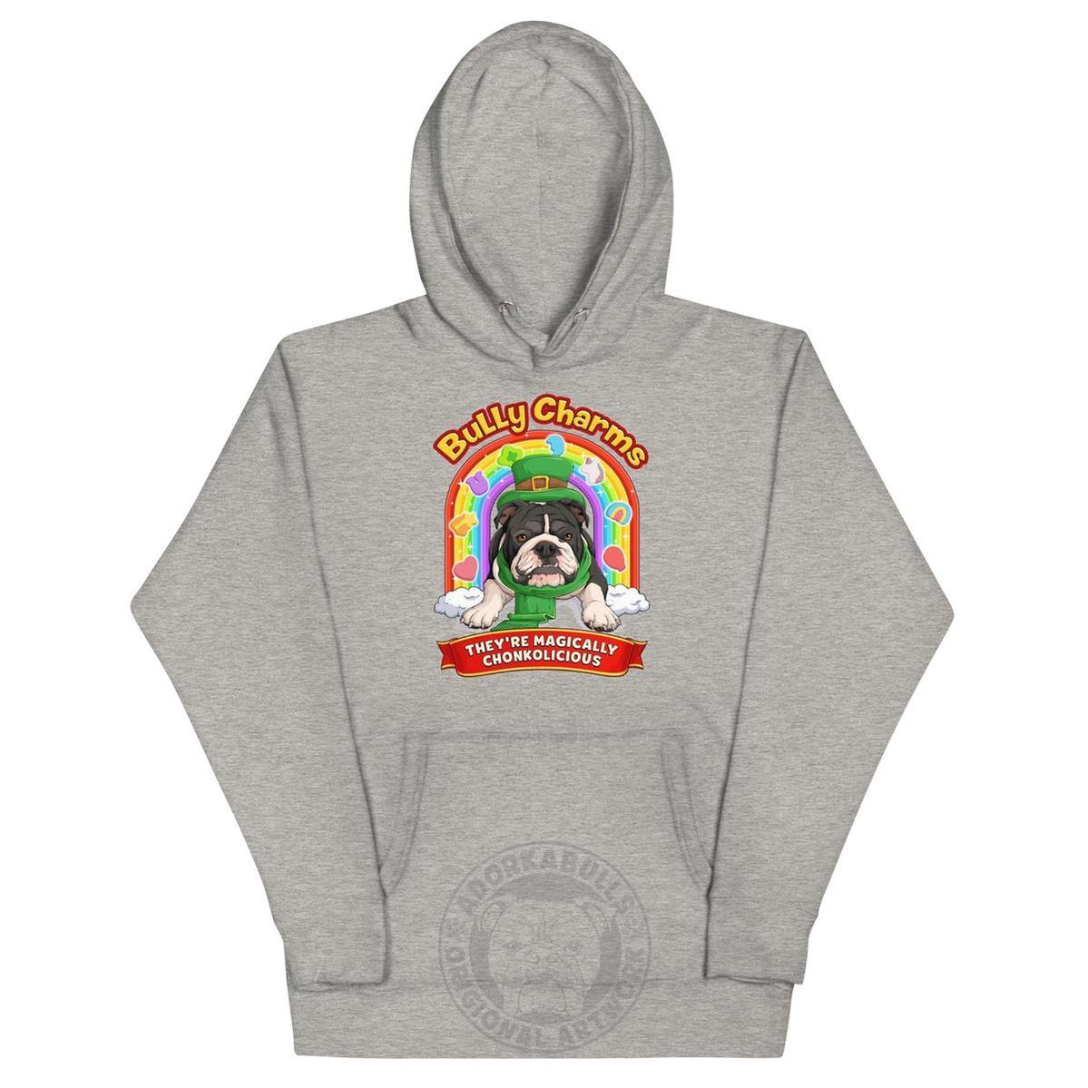 "Bully Charms" English Bulldog Hoodie | B&W Colored